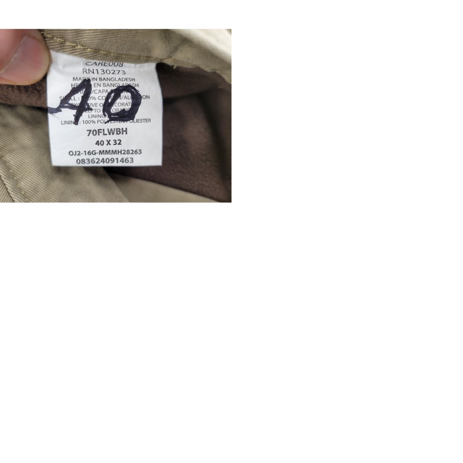 Wrangler Wrangler Relaxed Fit Cargo Pants Men's 40 x 32 Brown Fleece Lined 70FLWBH #2 Size US 40 / EU 56 - 9 Thumbnail