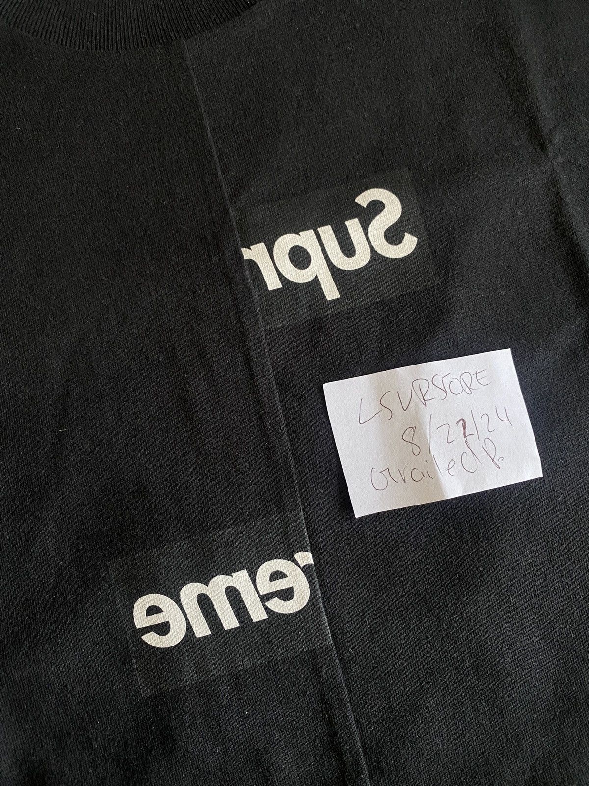 Comme des Garcons Supreme x Comme des Garçons CDG Split Box Logo Tee L - USED Size US L / EU 52-54 / 3 - 3 Thumbnail