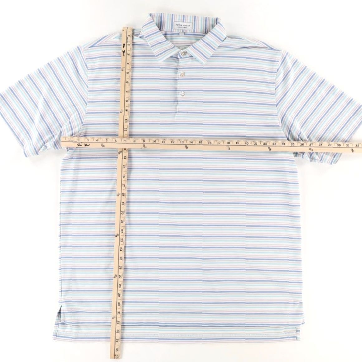 Peter Millar Peter Millar Morgan Stripe Performance Polo Shirt Men's 2XL Size US XXL / EU 58 / 5 - 3 Thumbnail