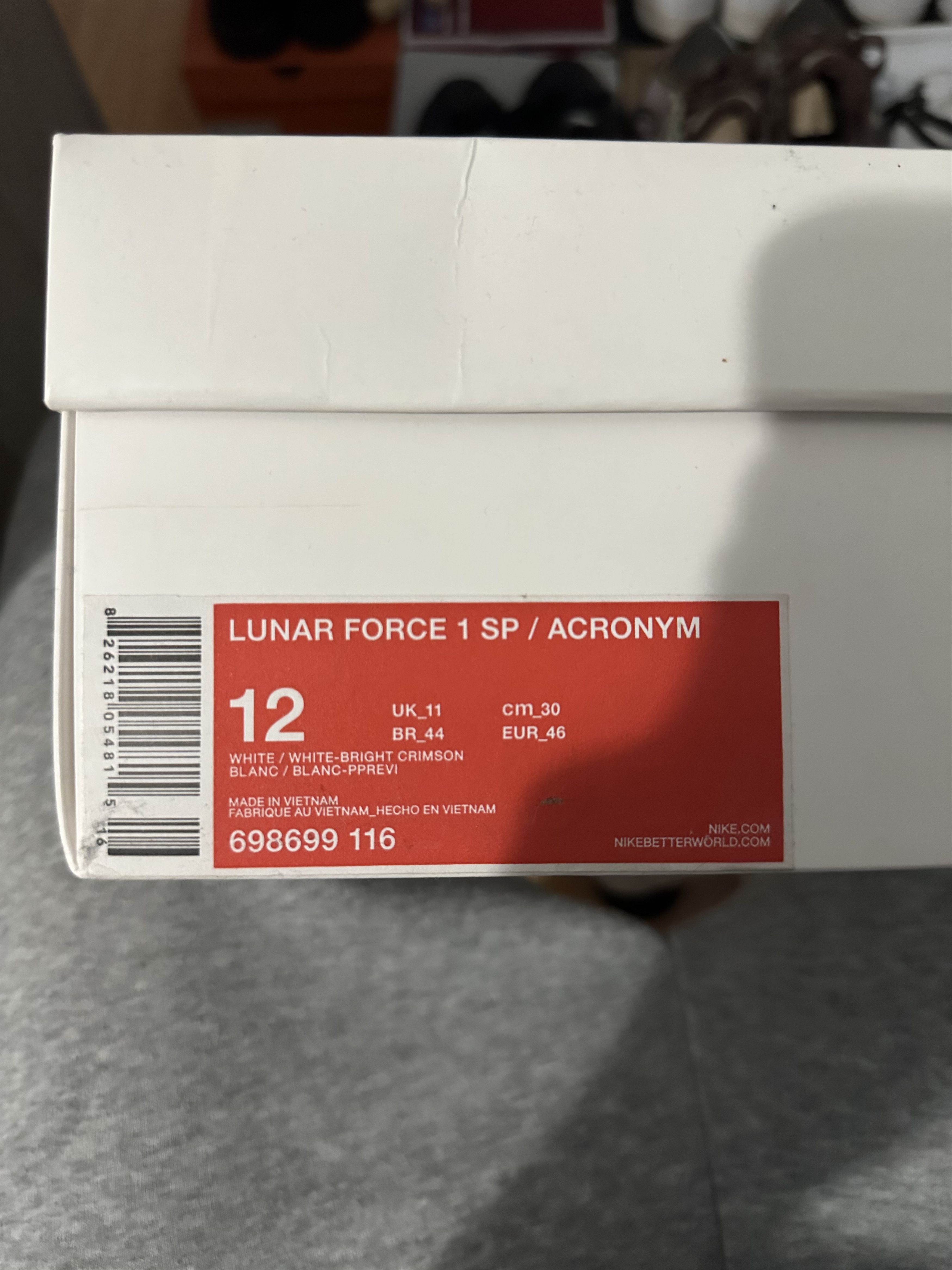 Acronym × Nike Nike Lunar Force 1 Low Acronym Bright Crimson (2015) Size US 12 / EU 45 - 7 Thumbnail