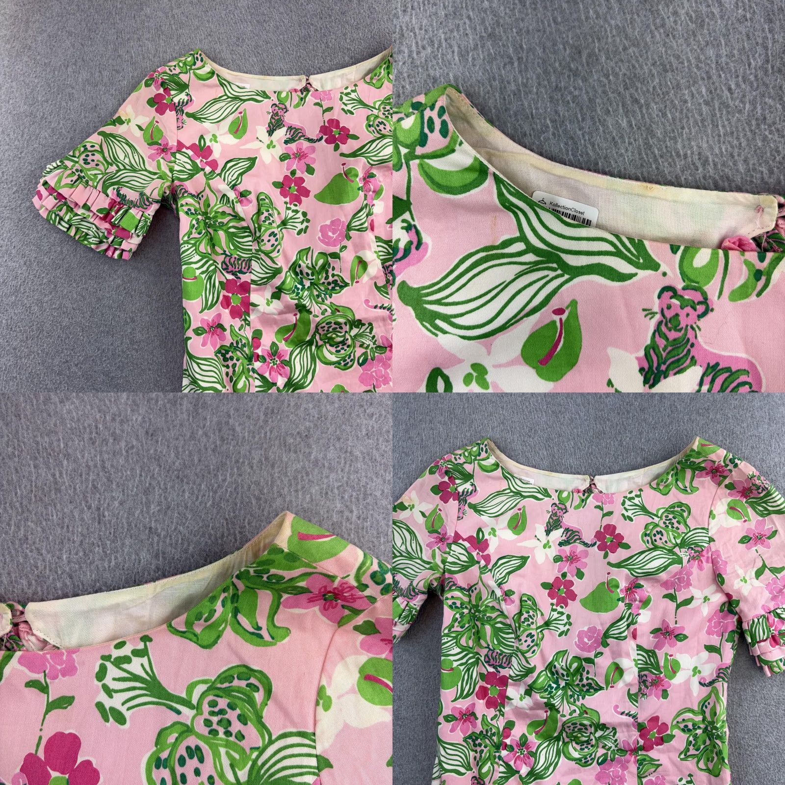 Lilly Pulitzer Lilly Pulitzer Jubilee Dress Womens 0 Pink Floral Ruffle Short Sleeve Shift Lined Jubilee Brand Womens 0 Pink Floral Dress Size XS / US 0-2 / IT 36-38 - 8 Thumbnail