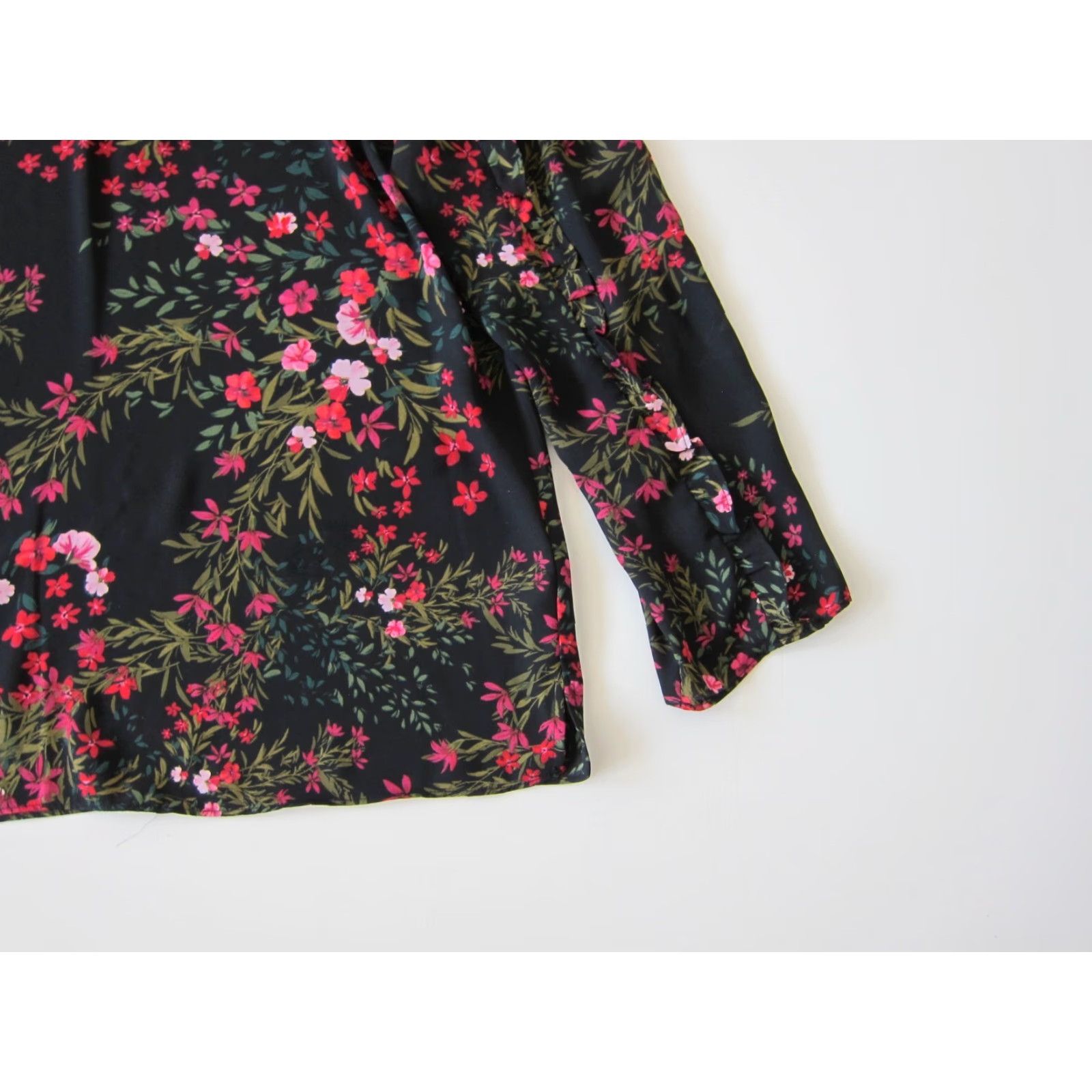 Vintage Cece Blouse Women Floral Long Sleeve Collared V-Neck Peasant TOP XS Size L / US 10 / IT 46 - 6 Thumbnail