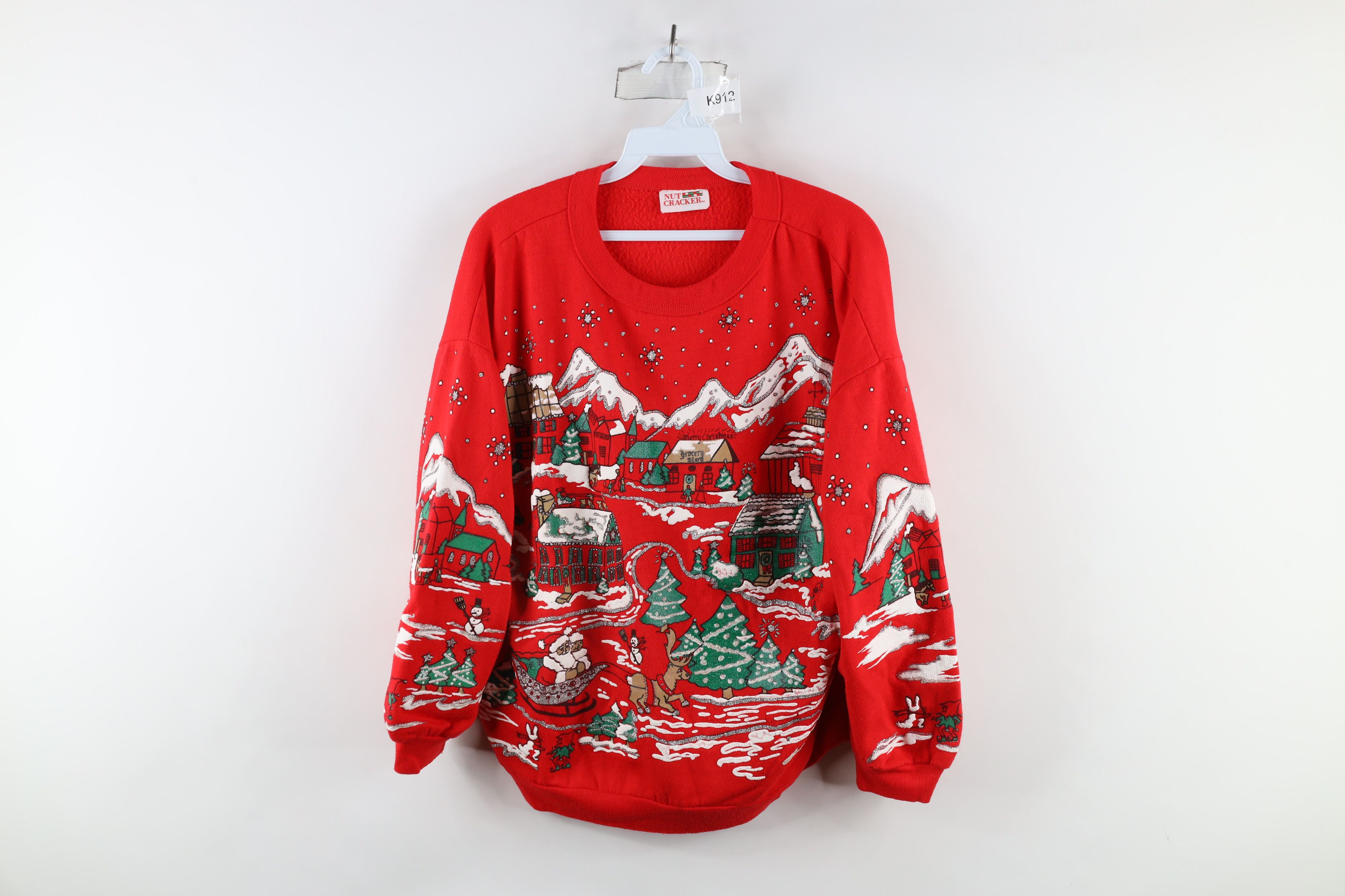 Vintage Vintage 90s Streetwear Town All Over Print Sweatshirt USA Size L / US 10 / IT 46 - 1 Thumbnail