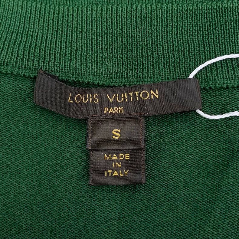 Louis Vuitton Louis Vuitton Dark green logo monogrammed embroidered V-ne Size S / US 4 / IT 40 - 5 Thumbnail