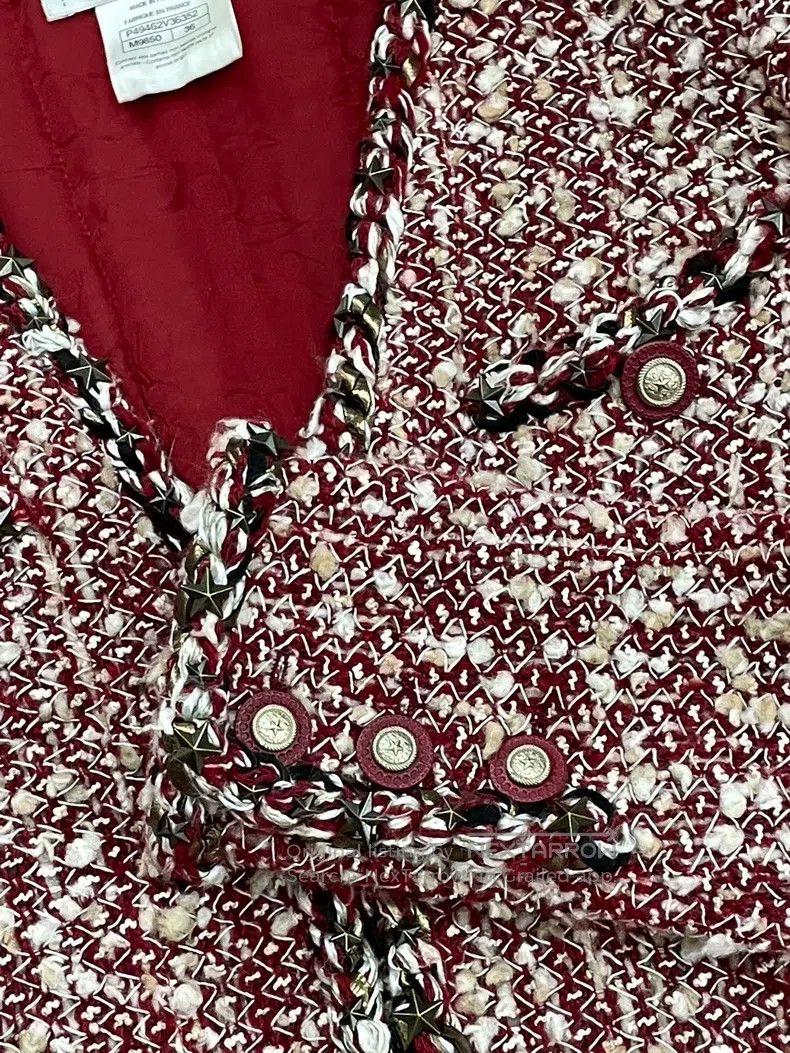 Chanel Chanel Red Dallas series snowflake beef "pork belly" five- Size XS / US 0-2 / IT 36-38 - 4 Thumbnail
