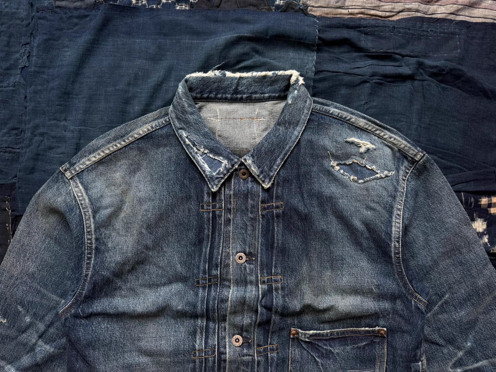 Madness MADNESS 24AW AGING TYPE-I Denim WASHED DESTROYED JAPAN JKT Size US M / EU 48-50 / 2 - 4 Thumbnail