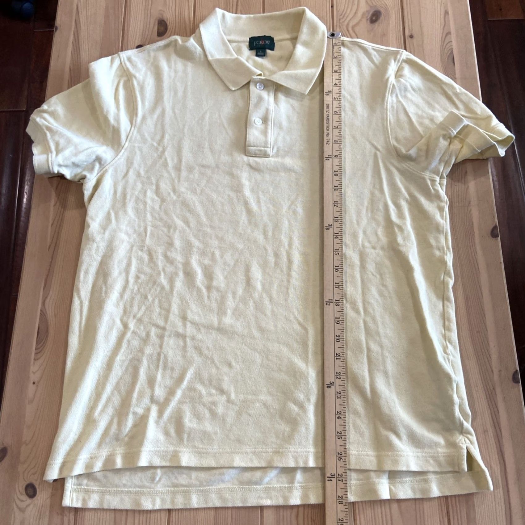 J.Crew VINTAGE J.CREW Polo Shirt Mens Large Yellow Short Sleeve Knit 100% Cotton Golf 90s Size US L / EU 52-54 / 3 - 4 Thumbnail
