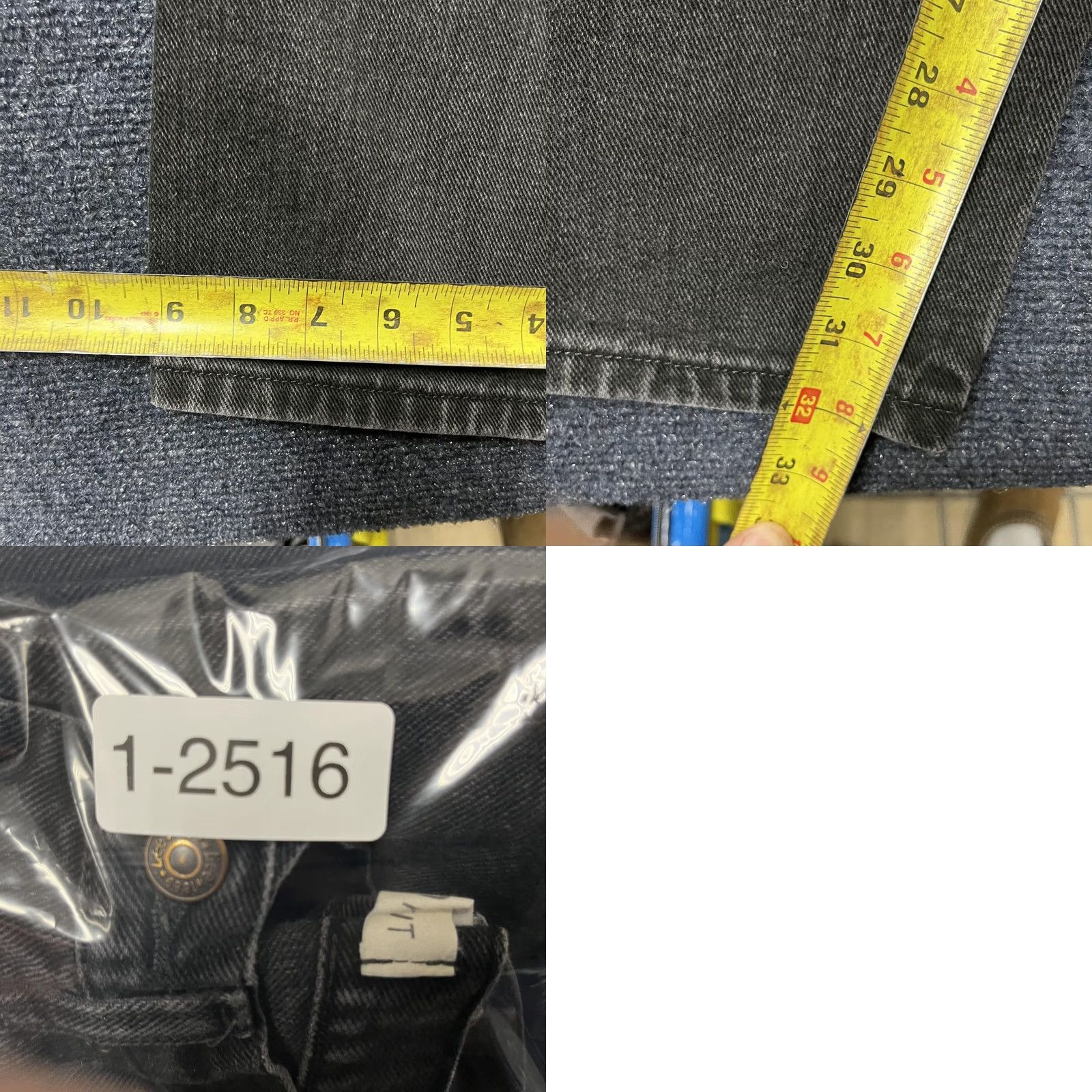 Lee Lee Jeans Mens Large Gray Black Denim Straight Leg Relaxed Fit Pants Size US 33 - 8 Thumbnail