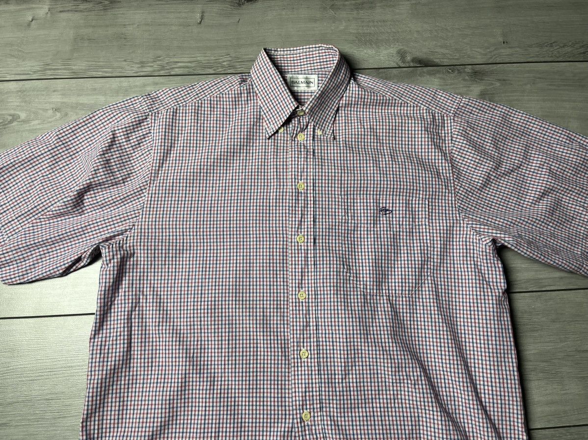 Balmain Vintage Balmain shirt short sleeve logo size Large Size US L / EU 52-54 / 3 - 3 Thumbnail