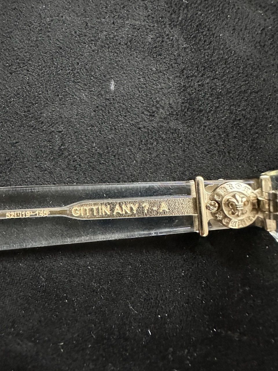 Chrome Hearts Chrome Hearts Gittin Any-A CRYS GP Fleur Glasses Frame Size ONE SIZE - 8 Thumbnail