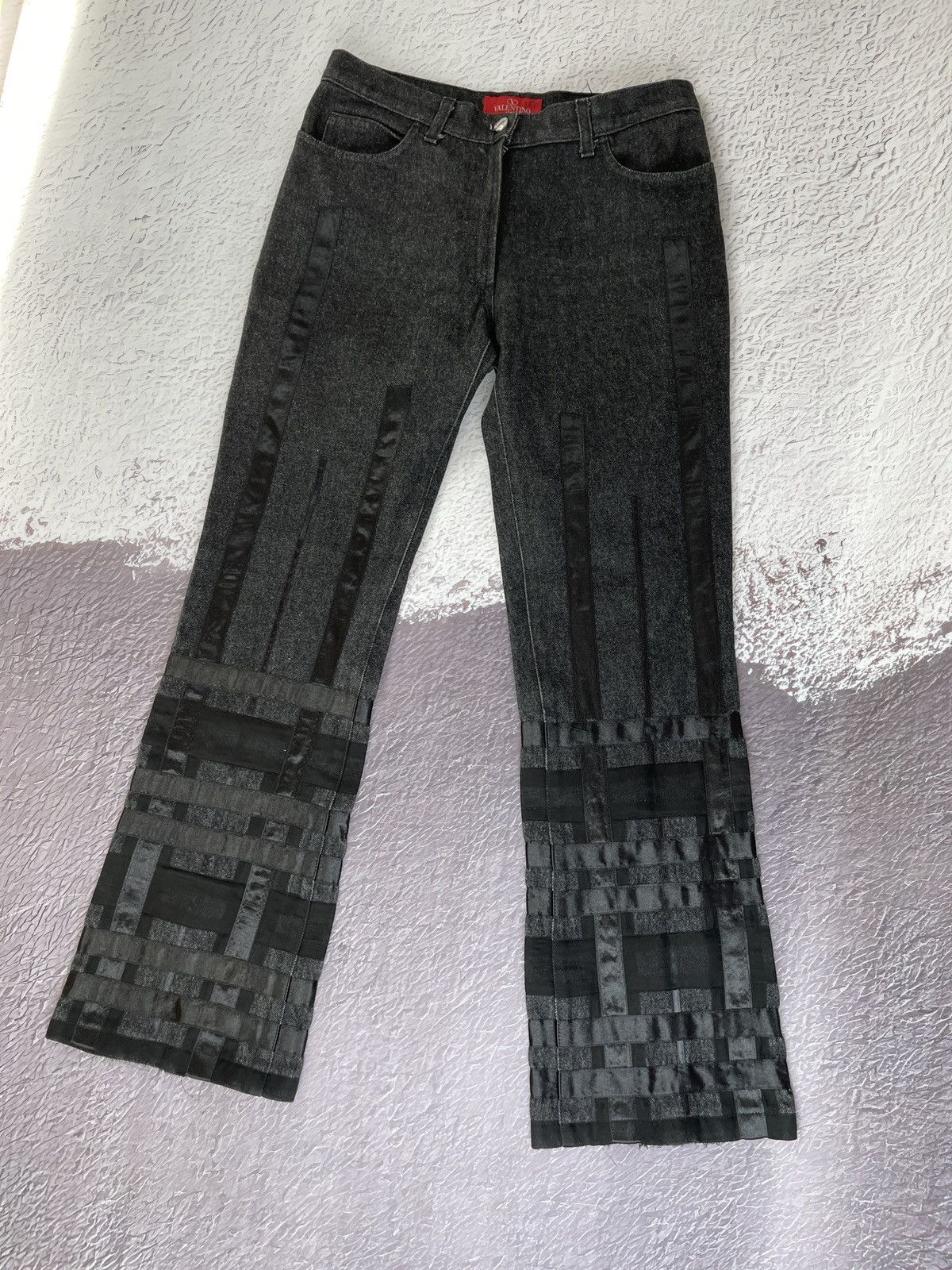 Valentino Valentino Jeans Avant Garde bondage style denim flared pants Size 30" / US 8 / IT 44 - 1 Thumbnail