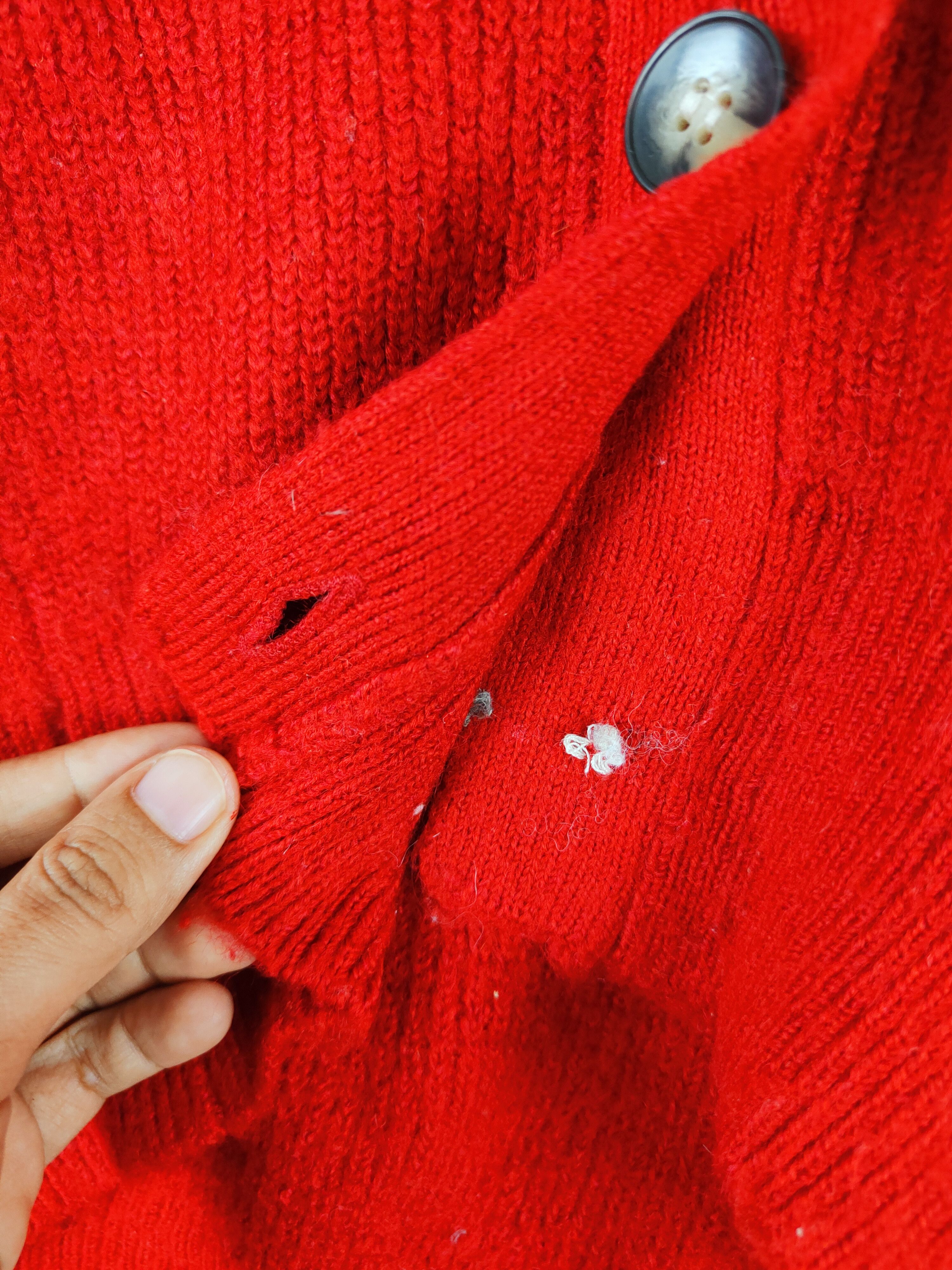 GU GU Red Knitwear Cardigan #W159 Size S / US 4 / IT 40 - 3 Thumbnail