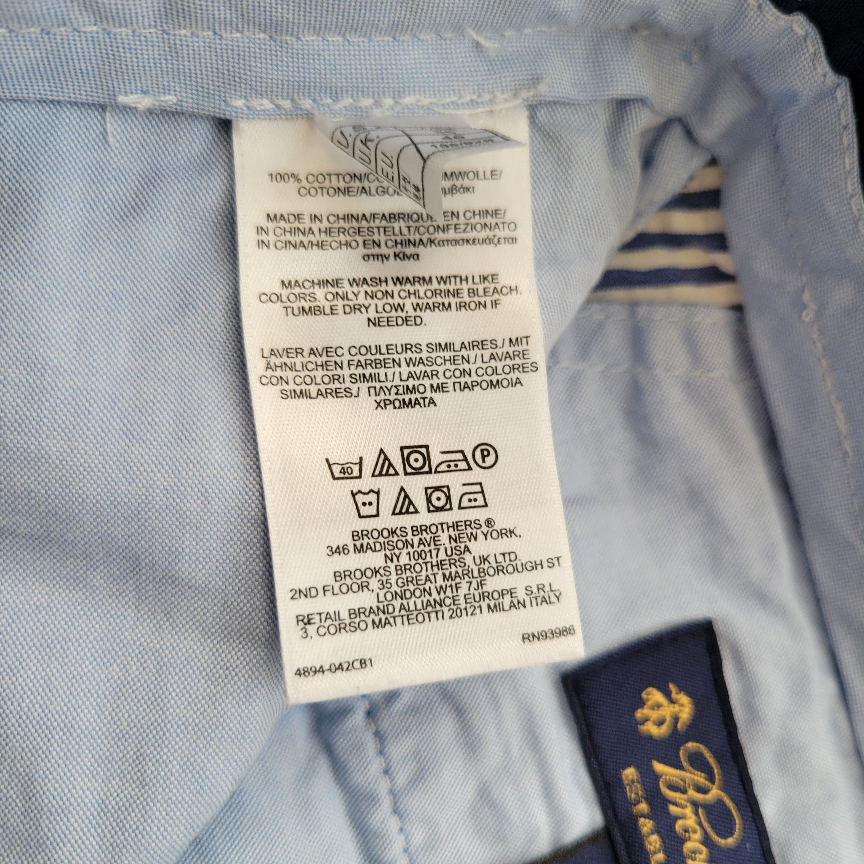 Brooks Brothers Brooks Brothers Seersucker Chino Shorts Blue White 100% 36 Size US 36 / EU 52 - 9 Thumbnail