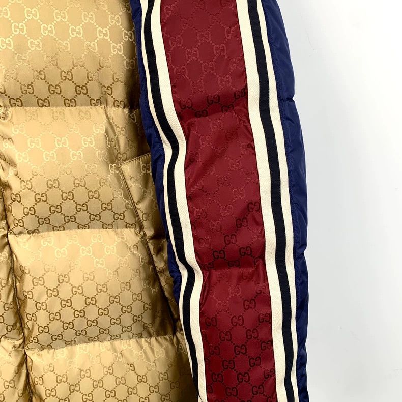 Gucci Gucci Color block logo printed full print hooded down jacke Size US M / EU 48-50 / 2 - 4 Thumbnail