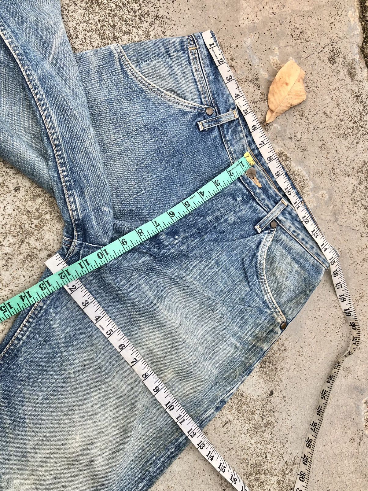 Vintage VINTAGE WRANGLER BLUE BELL SELVEDGE DENIM Size US 31 - 15 Thumbnail