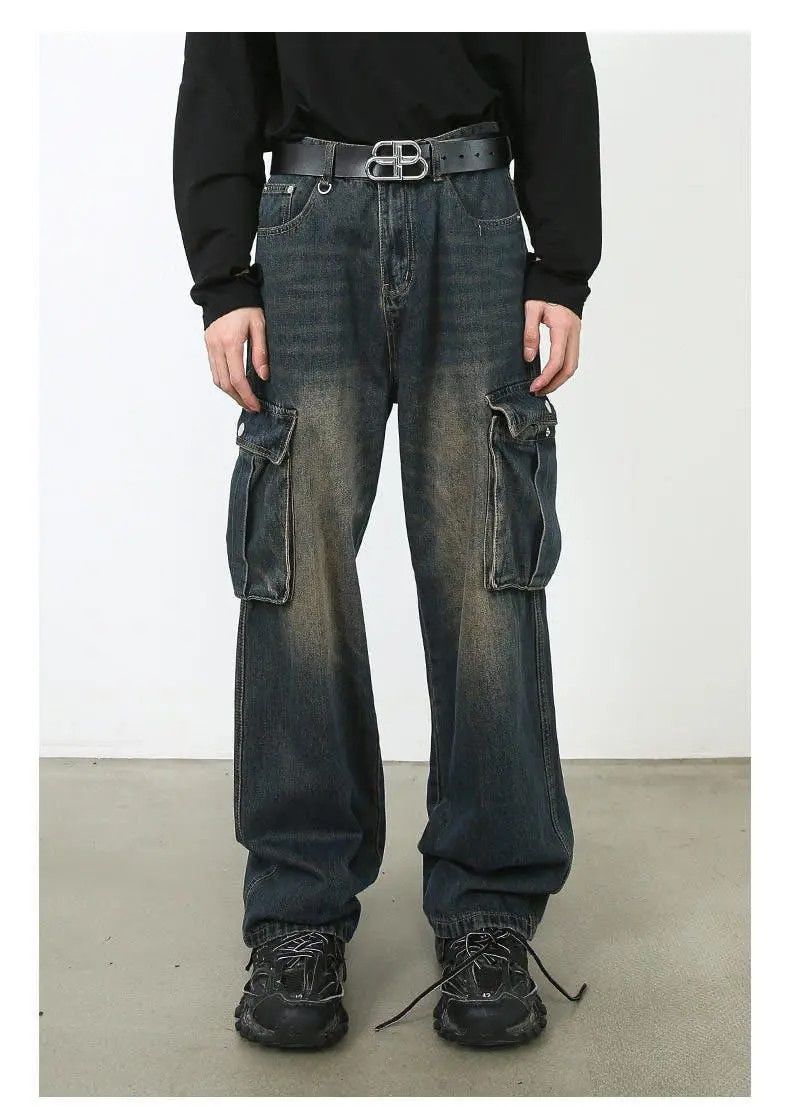 Japanese Brand × Jean Cargo Blue Denim Jeans Size US 32 / EU 48 - 4 Thumbnail