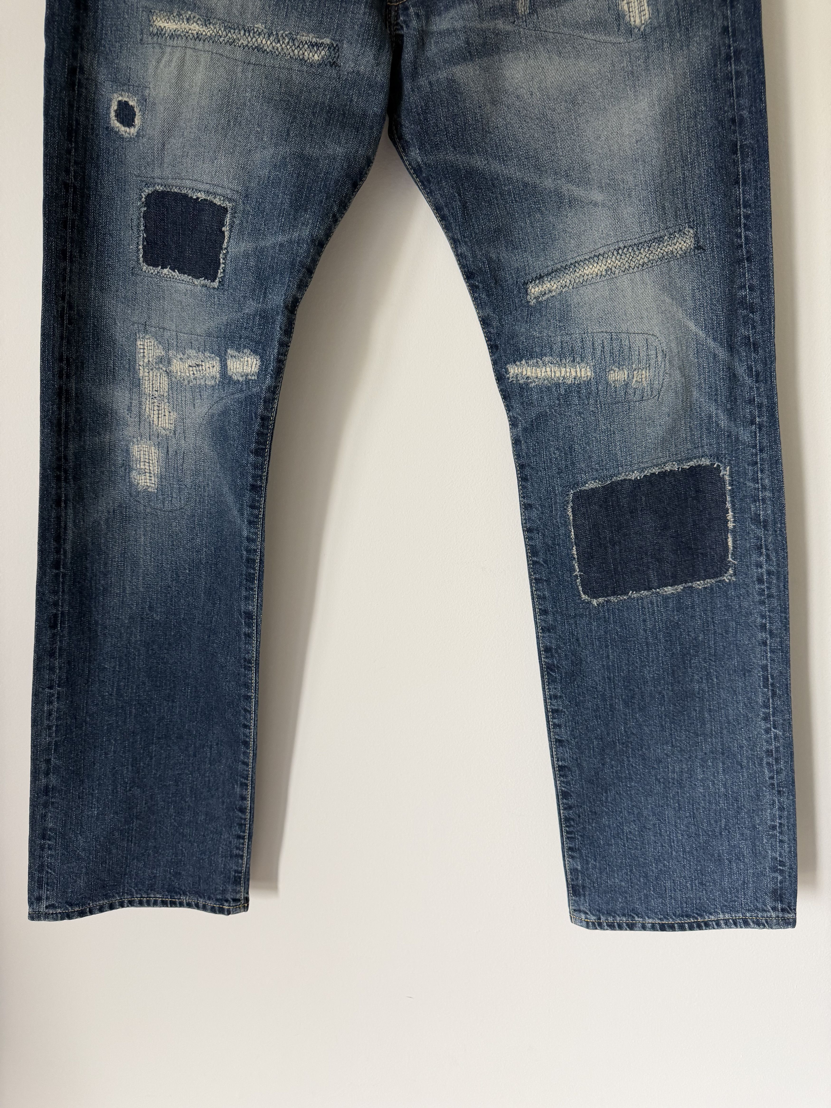 Junya Watanabe Junya Watanabe Distressed Selvedge Jeans in Indigo Size US 31 - 3 Thumbnail