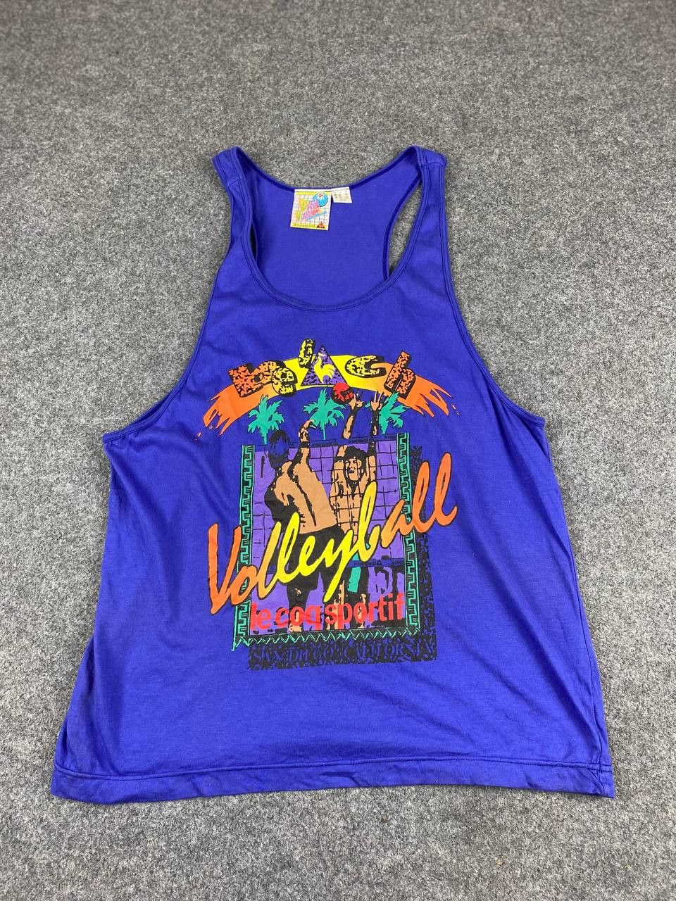 vintage le coq sportif volleyball sleeveless nice design