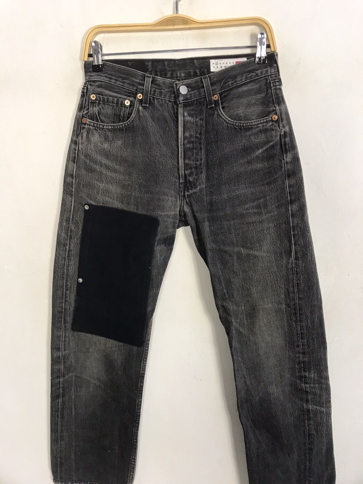 Levi's Vintage Clothing Vintage 501 France Black Denim Jean Zipper Flaps Pocket E179 Size US 29 - 3 Thumbnail