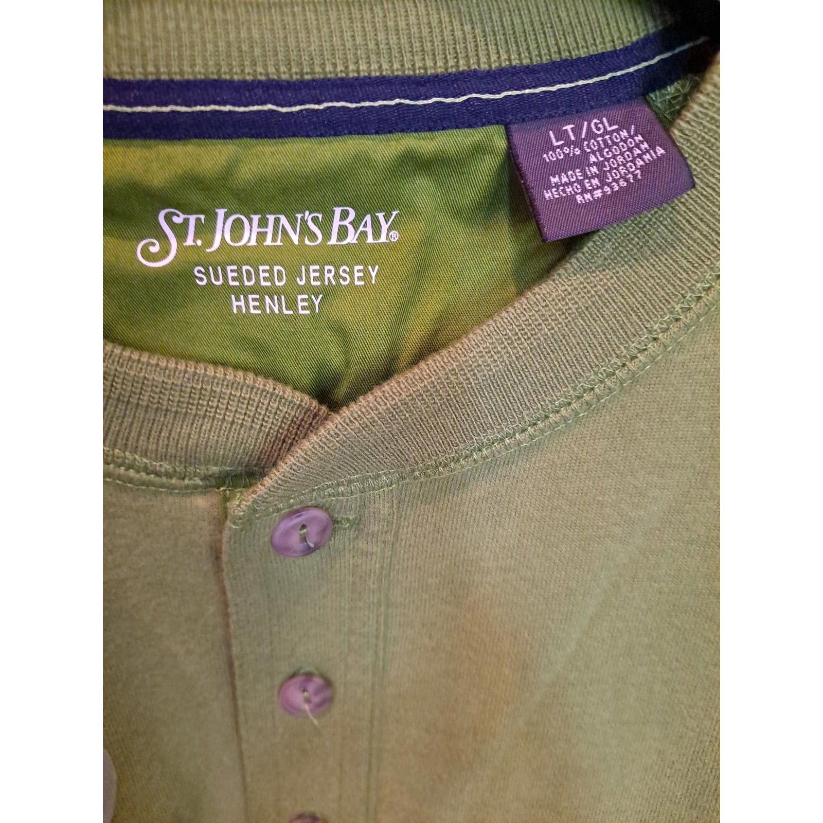 Other New St. John's Bay Green Sueded Jersey L-Tall Size ONE SIZE - 4 Thumbnail