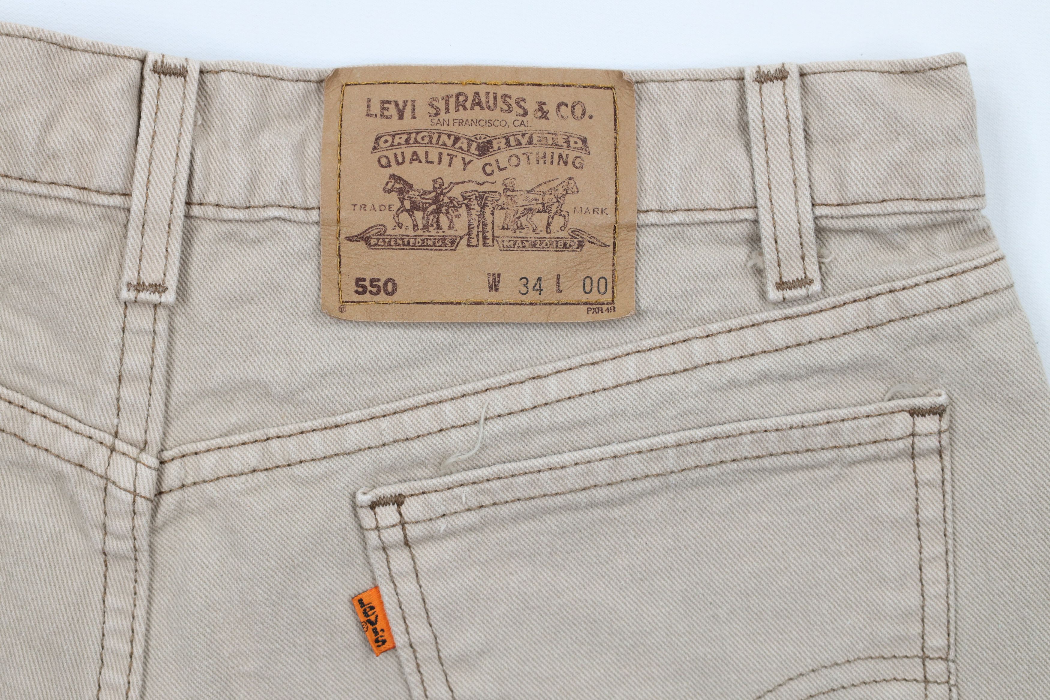 Levi's × Vintage Vintage 90s Levis 550 Orange Tab Denim Jean Shorts Jorts USA Size US 34 / EU 50 - 10 Thumbnail