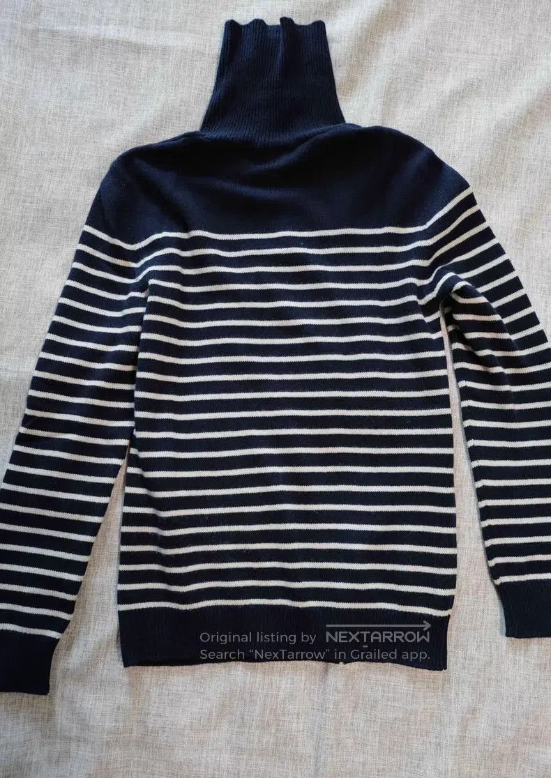 Saint Laurent Paris Saint Laurent Paris Striped Cashmere High Neck Sweater i Size US M / EU 48-50 / 2 - 2 Thumbnail