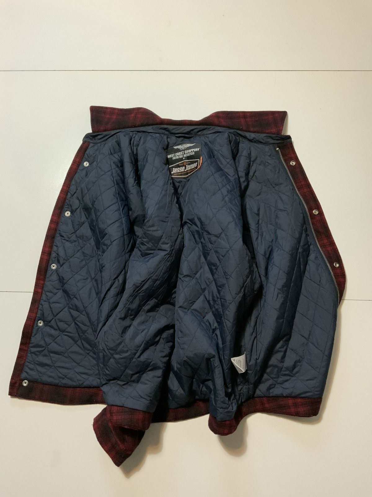 West Coast Choppers Jesse James West Coast Choppers Buffalo Plaid Wool Jacket Size US XXL / EU 58 / 5 - 3 Thumbnail