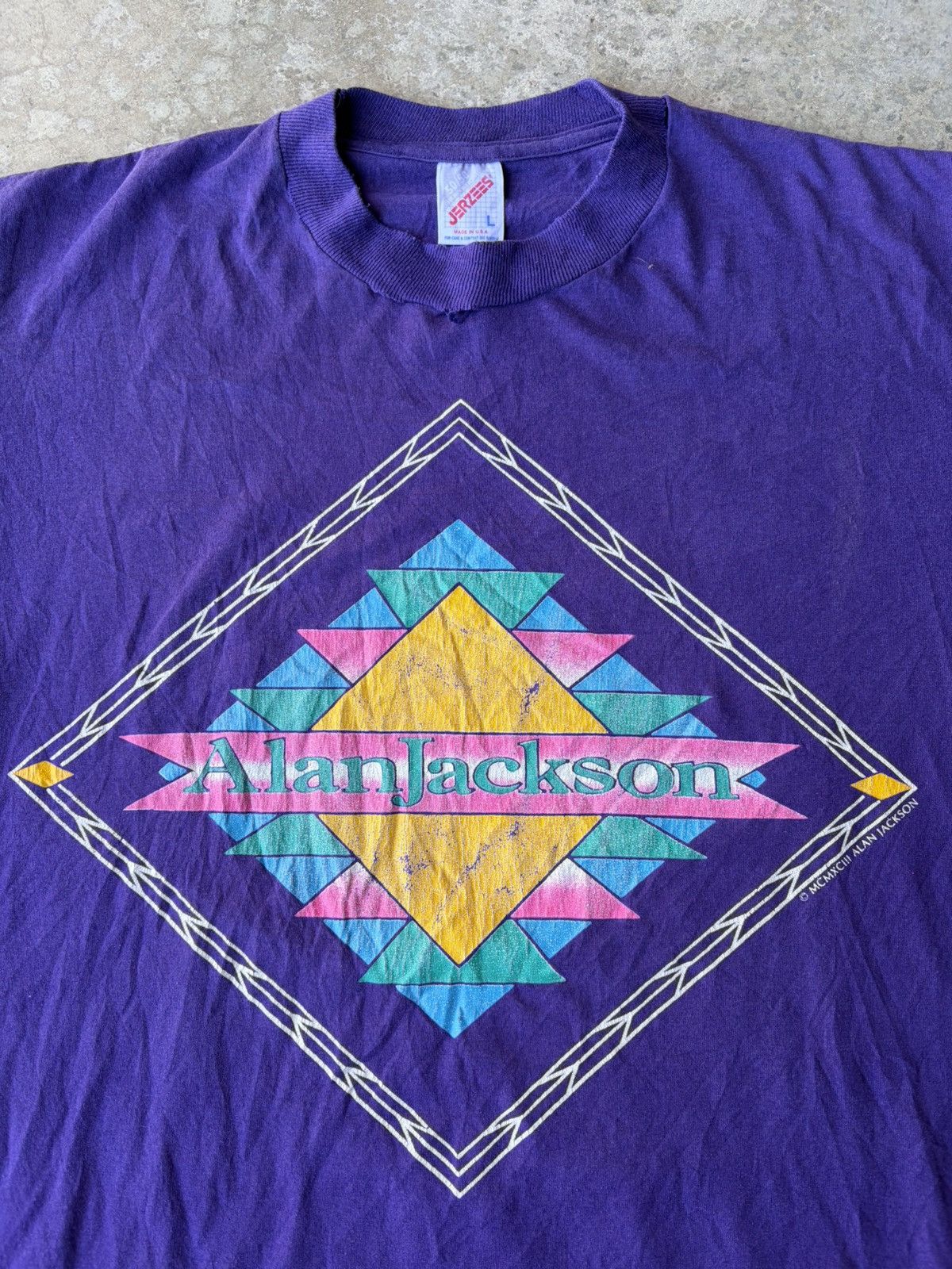 Jerzees Vintage 1993 Alan Jackson Tour tee Size US L / EU 52-54 / 3 - 2 Thumbnail