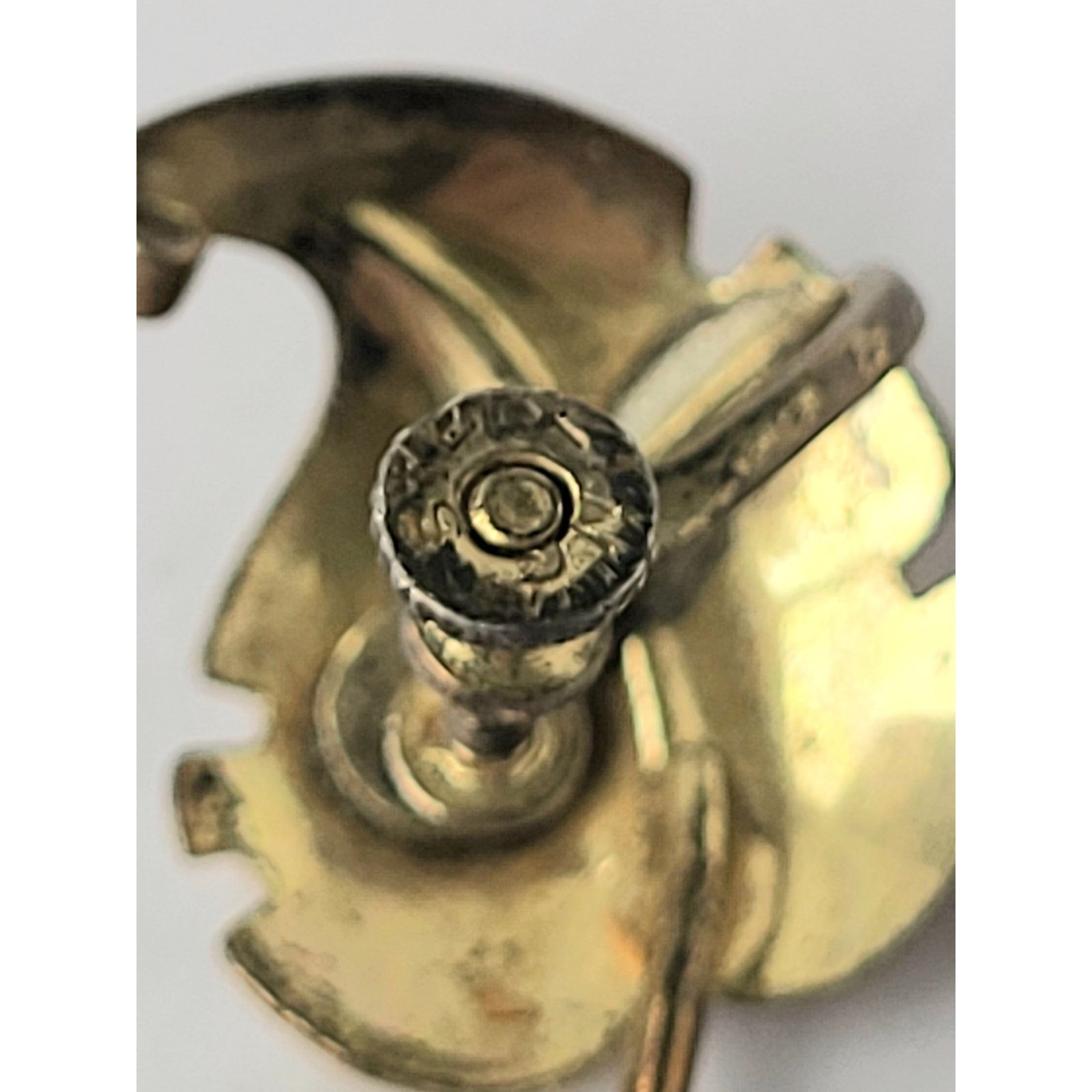 Other Antique Sterling Leaf Earrings Gold Plate Screw On 1940s Size ONE SIZE - 6 Thumbnail