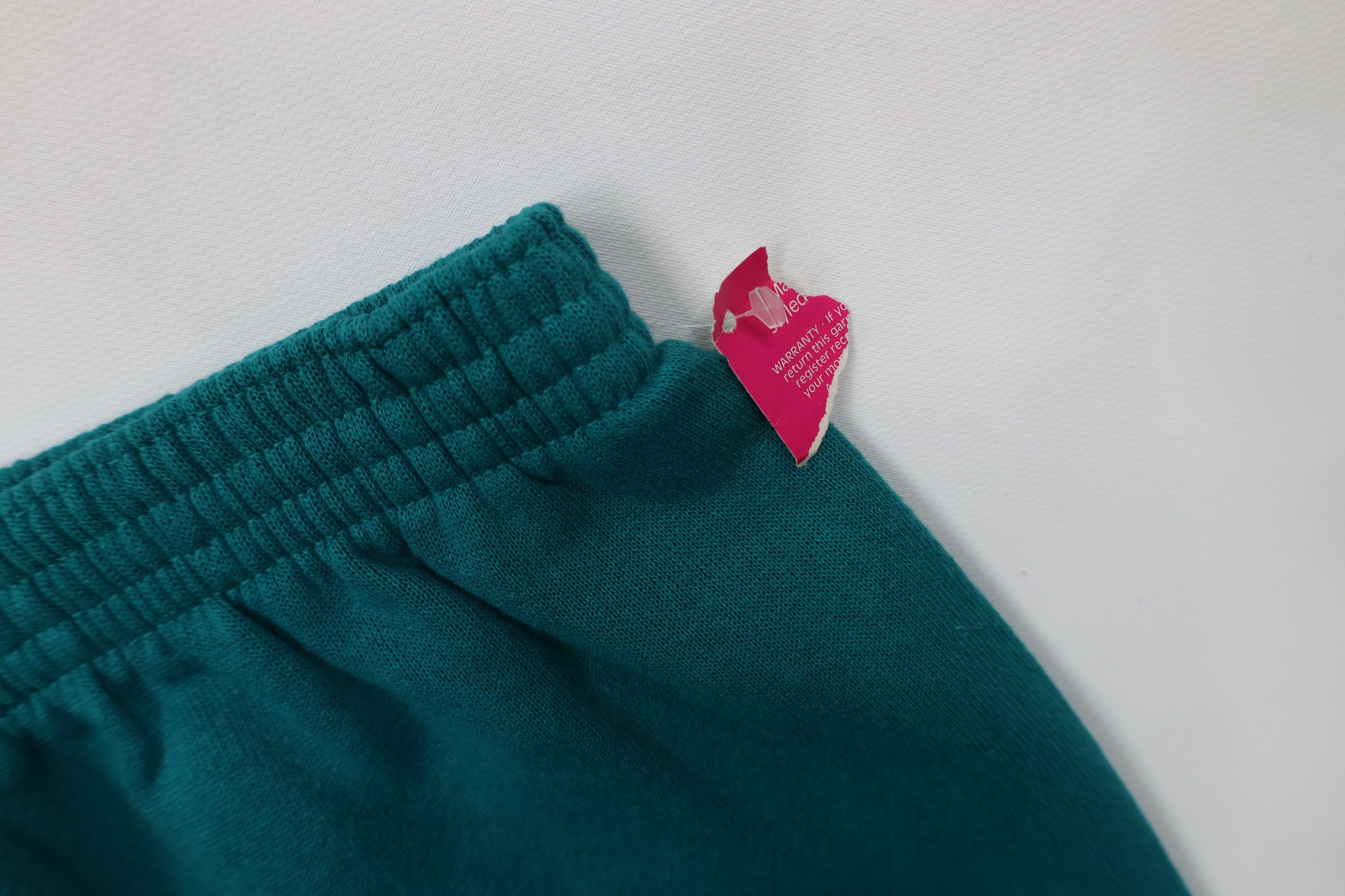 Vintage Deadstock Vintage 90s Streetwear Sweatpants Joggers Teal USA Size 26" / US 2 / IT 38 - 6 Thumbnail