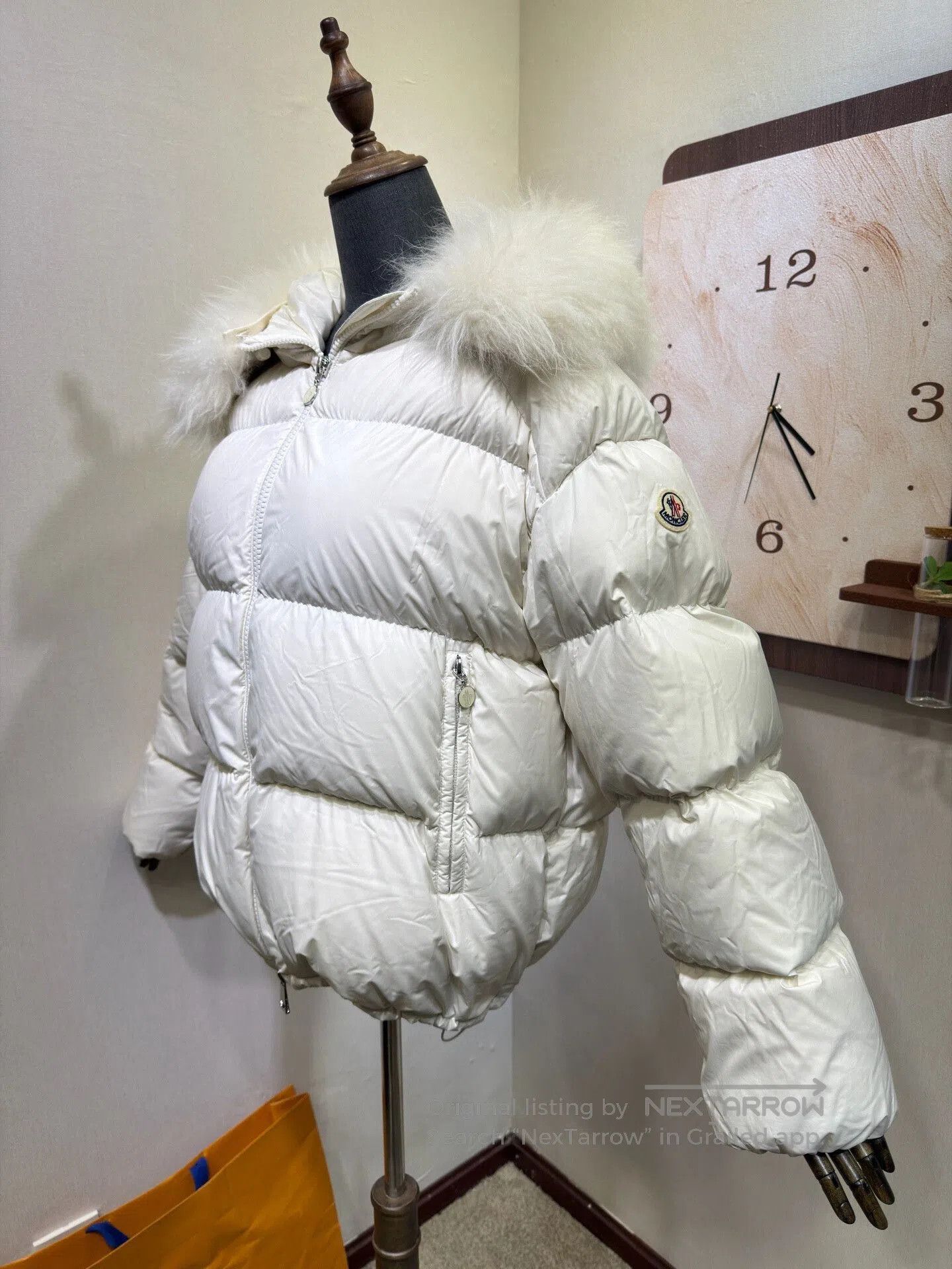 Moncler Moncler White Hooded Down Jacket. Size XXL / US 16-18 / IT 52-54 - 3 Thumbnail