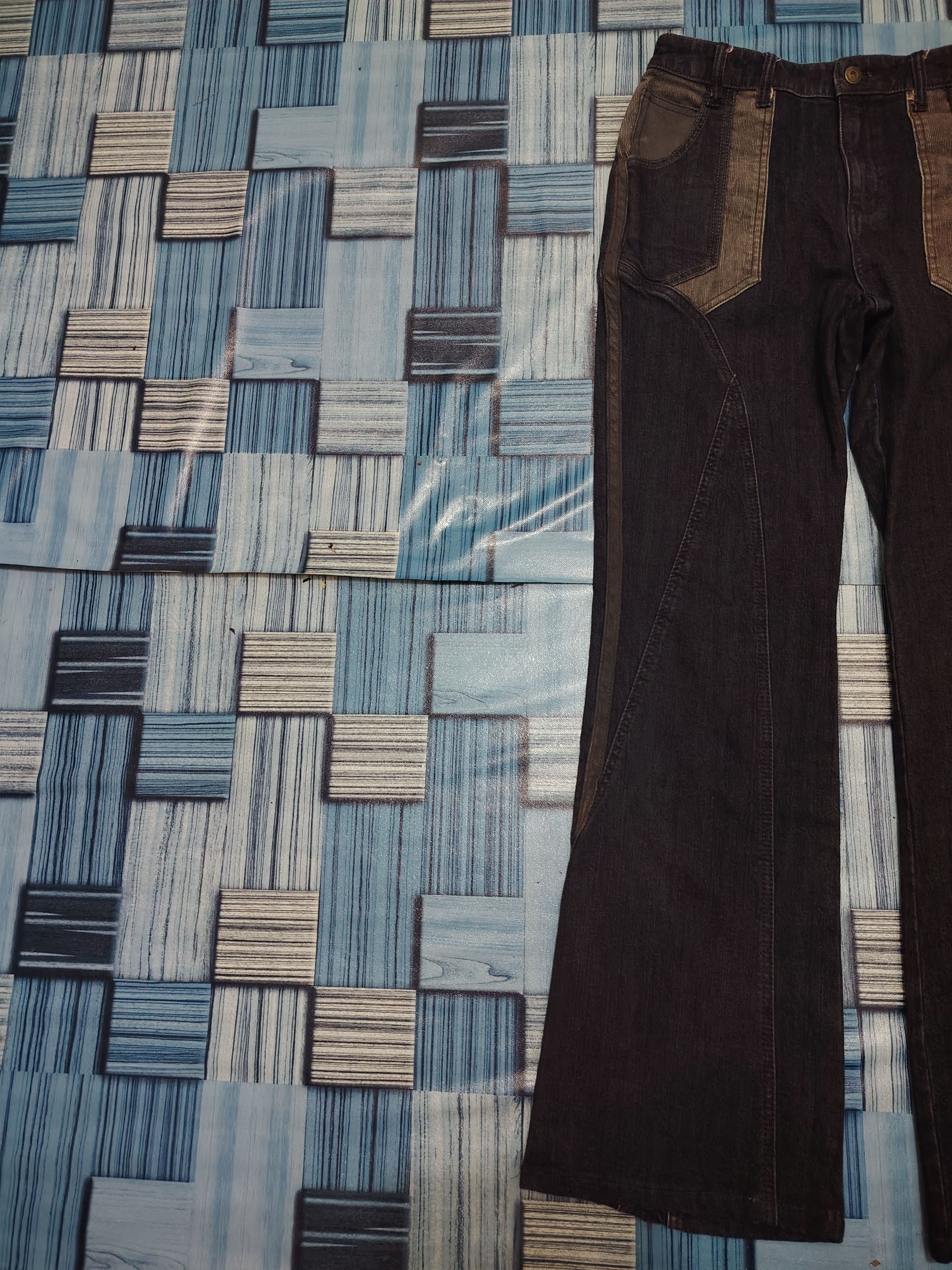 If Six Was Nine Rare Comme ca Comme ci side leather line flared pants Size US 28 / EU 44 - 8 Thumbnail
