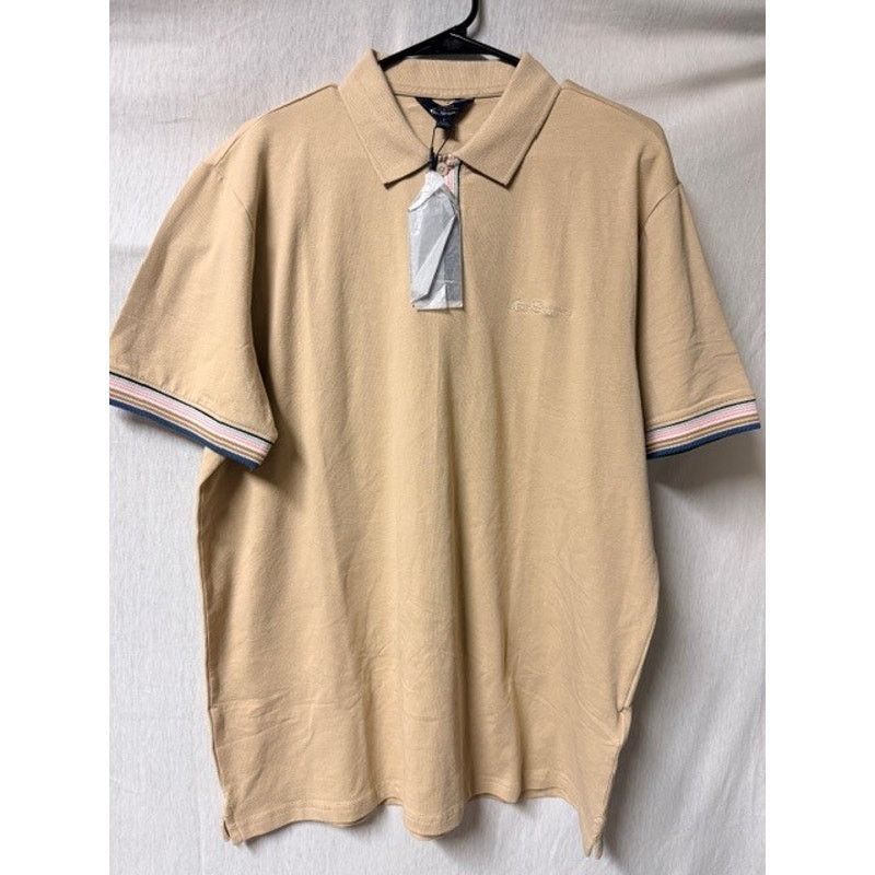 Ben Sherman Ben Sherman Polo Shirt Mens Size L Beige Stripe New Tags Size US L / EU 52-54 / 3 - 1 Thumbnail