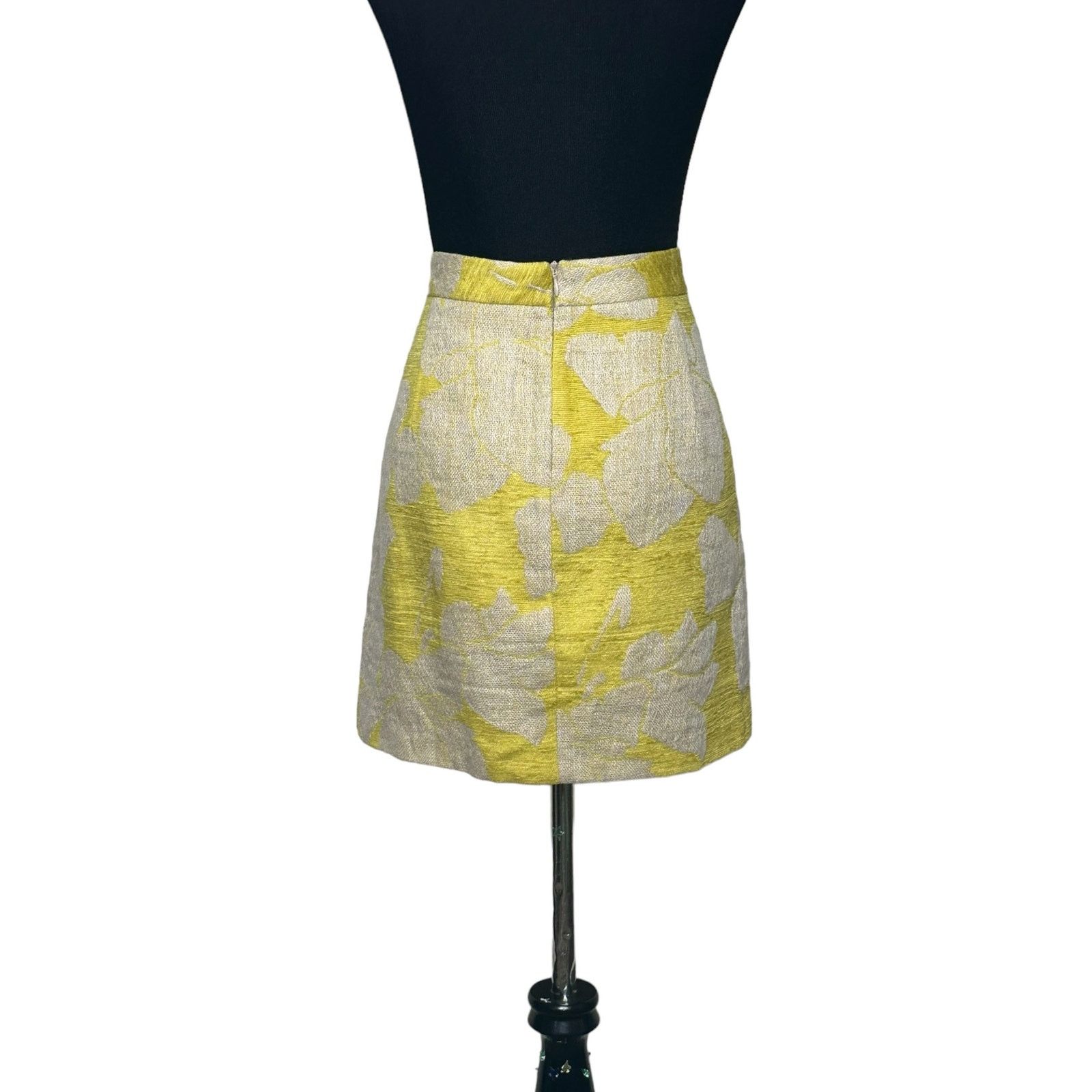 Zara Zara Basic yellow tan burlap lined mini skirt size Large Size 32" / US 10 / IT 46 - 2 Thumbnail