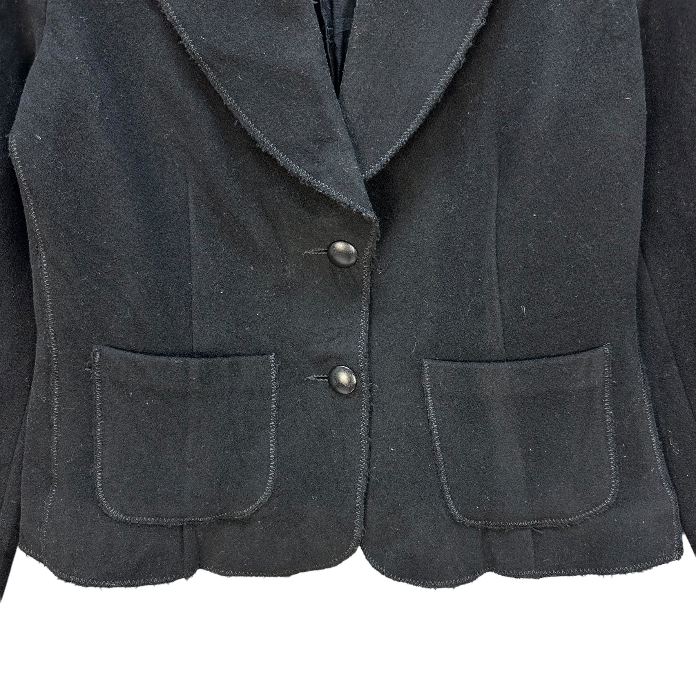 Giorgio Armani Armani Jeans by Giorgio Armani Wool Crop Jacket #A29-0672 Size M / US 6-8 / IT 42-44 - 3 Thumbnail