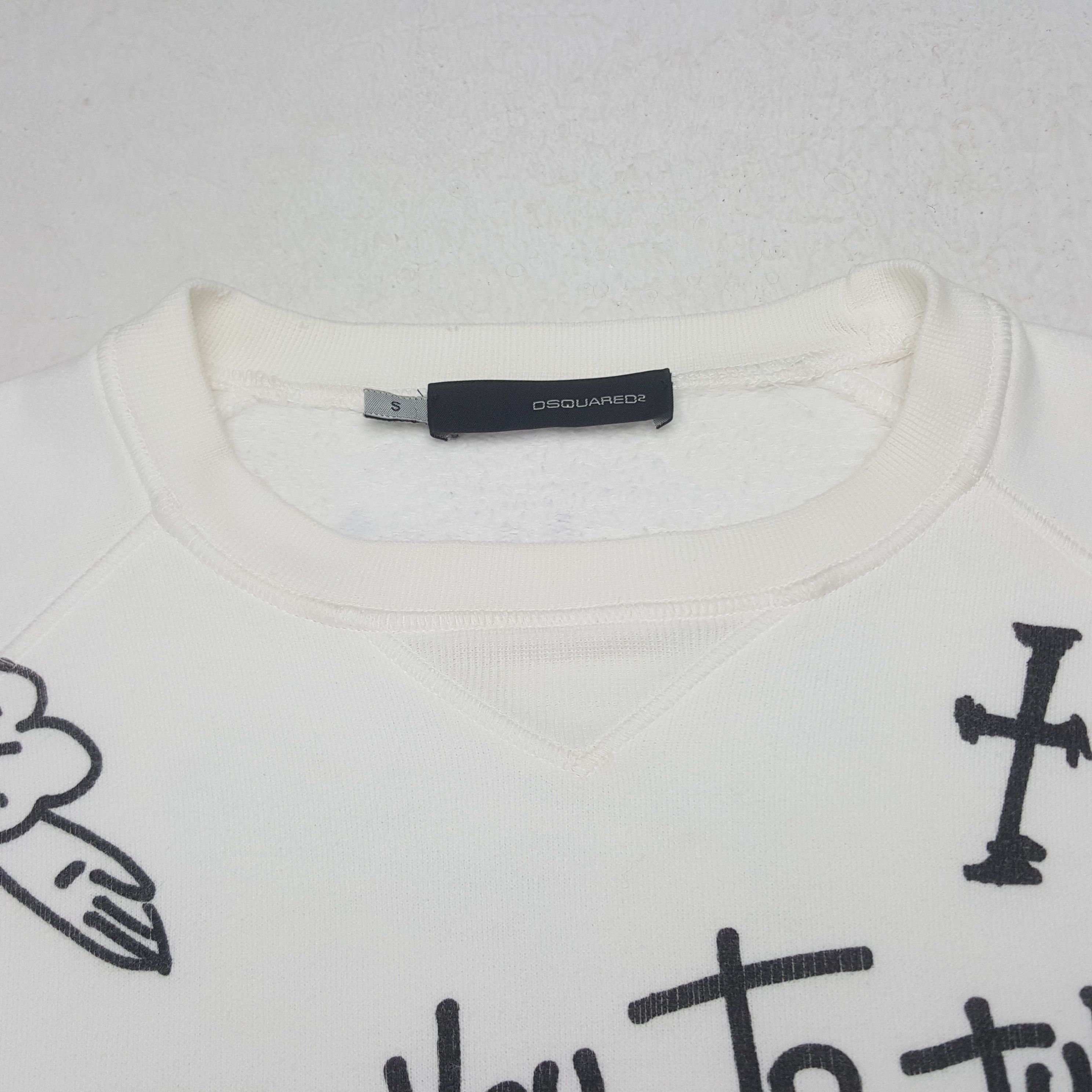 Dsquared2 Vintage Dsquared2 Sunday Bests Quotes Art Sweatshirt C283N23 Size US S / EU 44-46 / 1 - 5 Thumbnail