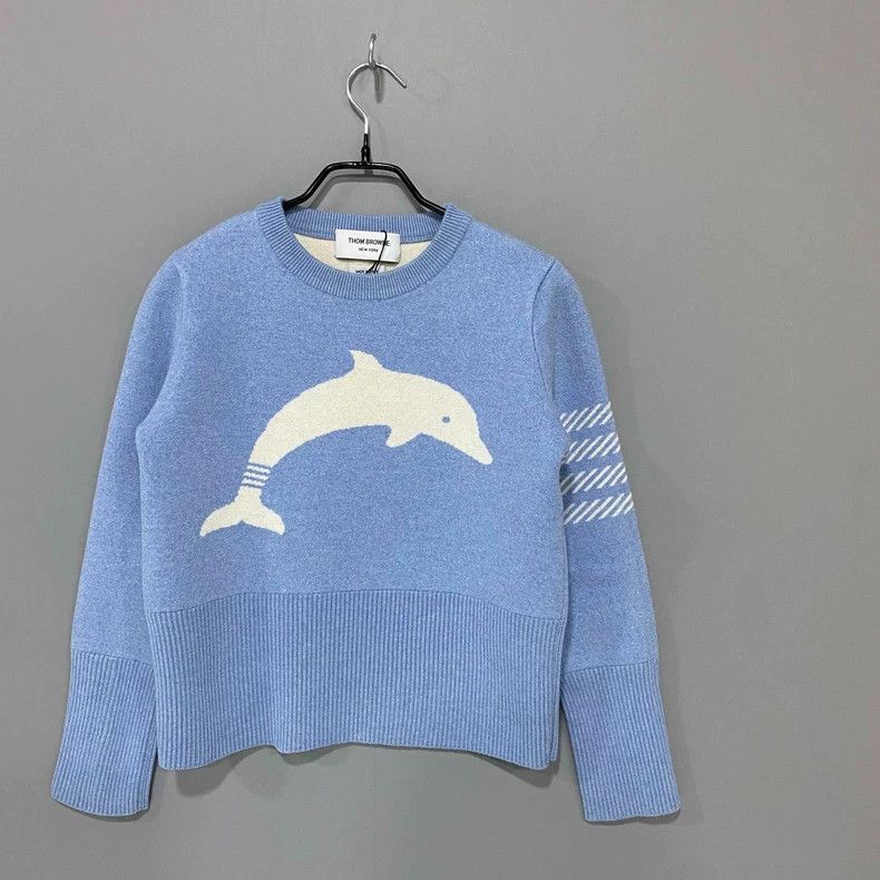 Thom Browne Thom Browne Dolphin wool sweater 2505-Nextarrow Size US XXS / EU 40 - 1 Thumbnail
