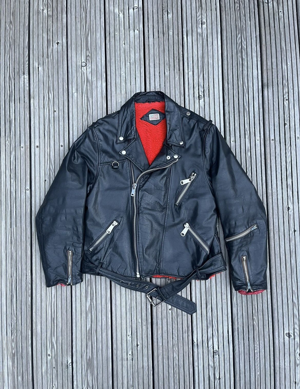 Vintage True vintage 1970s No.1 Leather Biker jacket Size US M / EU 48-50 / 2 - 1 Thumbnail