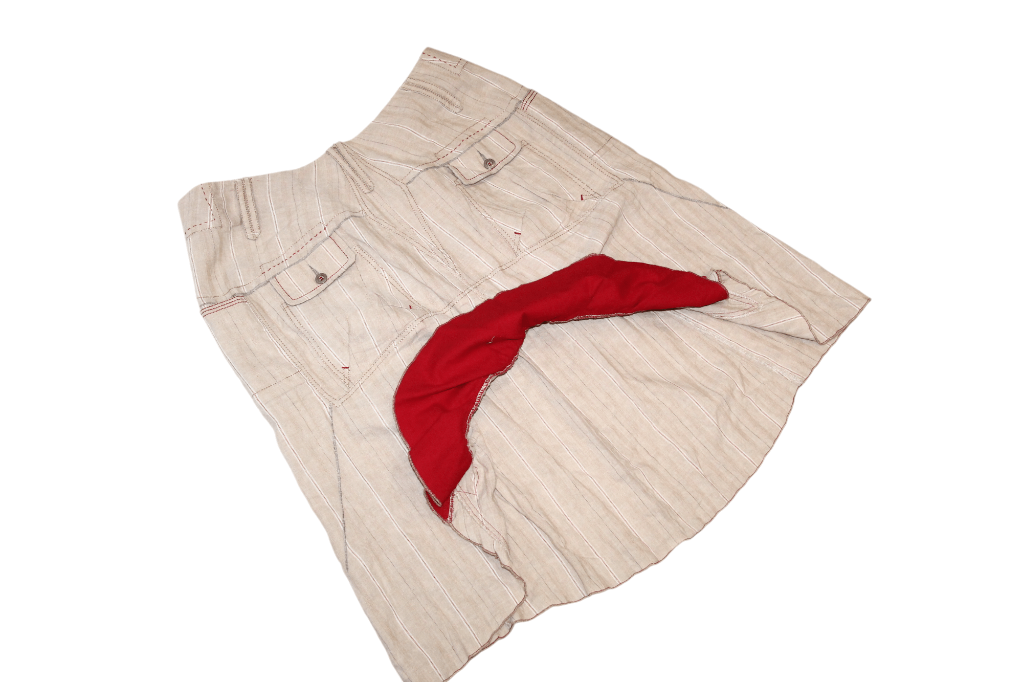Marithe + Francois Girbaud 🔥Iconoclast Cotton Linen Asymmetrical transformation skirt Size 30" / US 8 / IT 44 - 7 Thumbnail