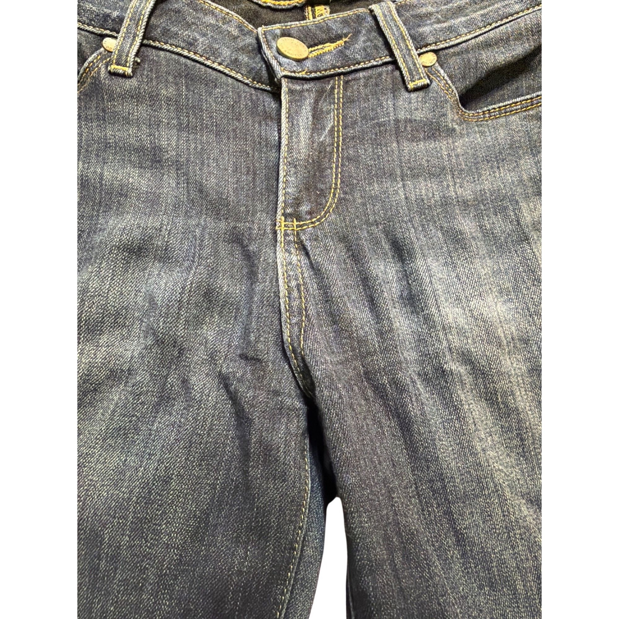 Paige Paige Dark Wash Manhattan Blue Denim Jeans Straight Leg Made Size 25" / US 0 / IT 36 - 2 Thumbnail