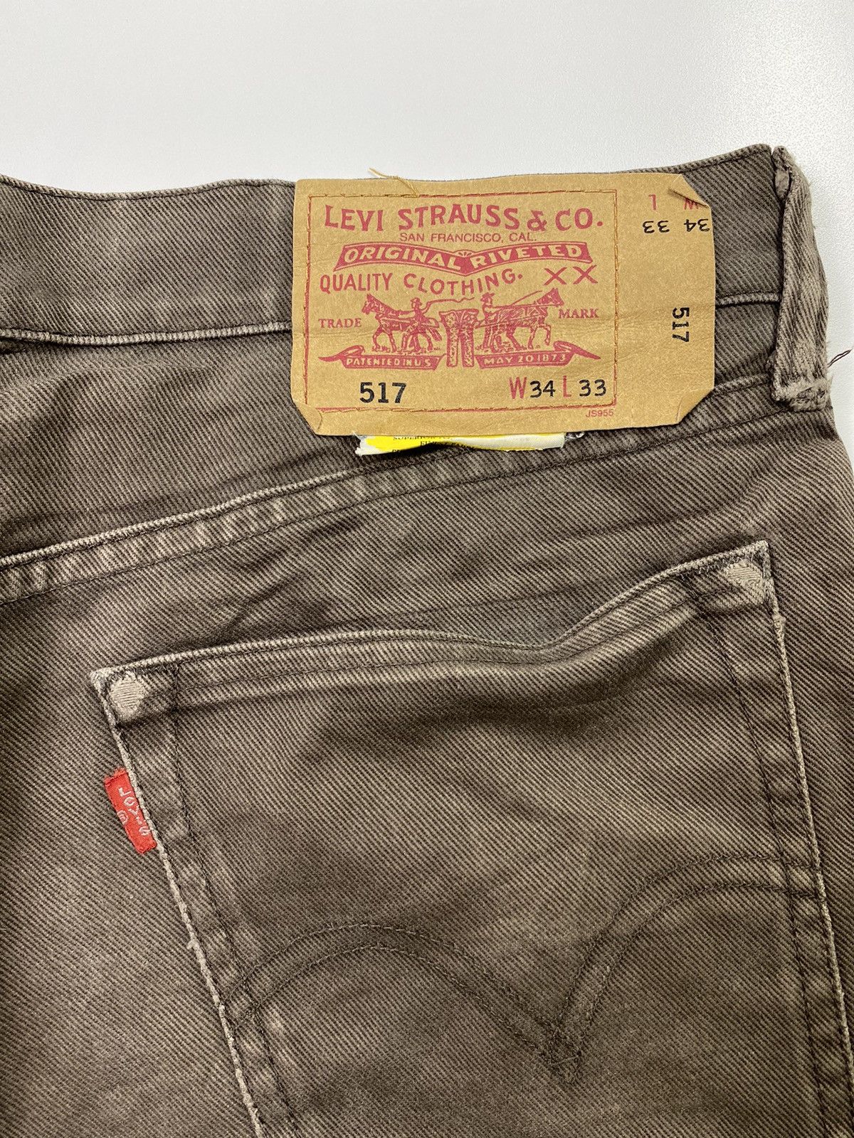 Levi's Levis Flare 517 brown jeans pant faded style Size US 34 / EU 50 - 6 Thumbnail