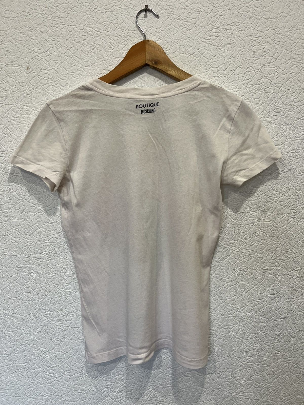 Boutique Moschino Moschino Boutique White T Shirt Womens Size S / US 4 / IT 40 - 7 Thumbnail