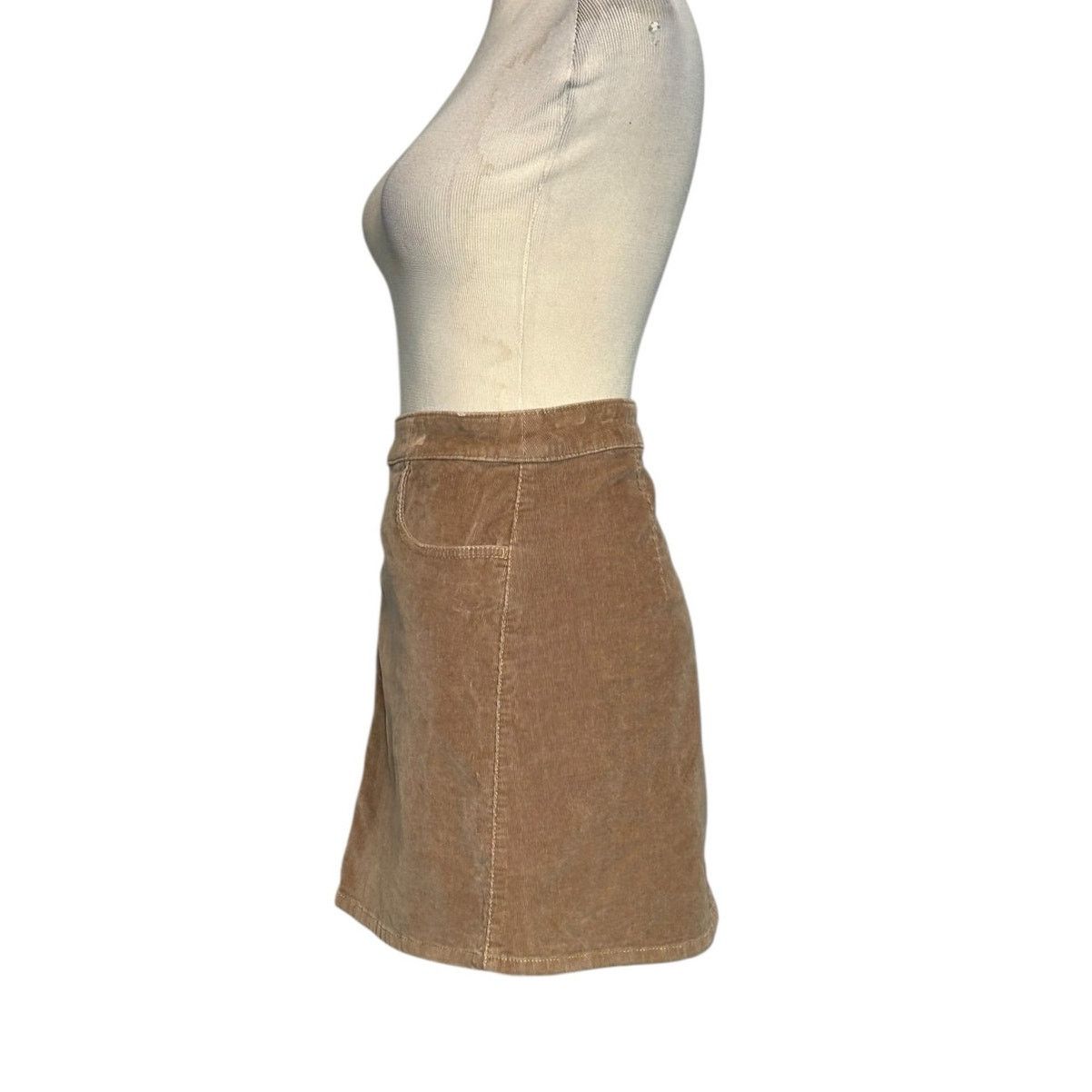 Express Express brown buttoned corduroy mini skirt size 10 Size 32" / US 10 / IT 46 - 5 Thumbnail