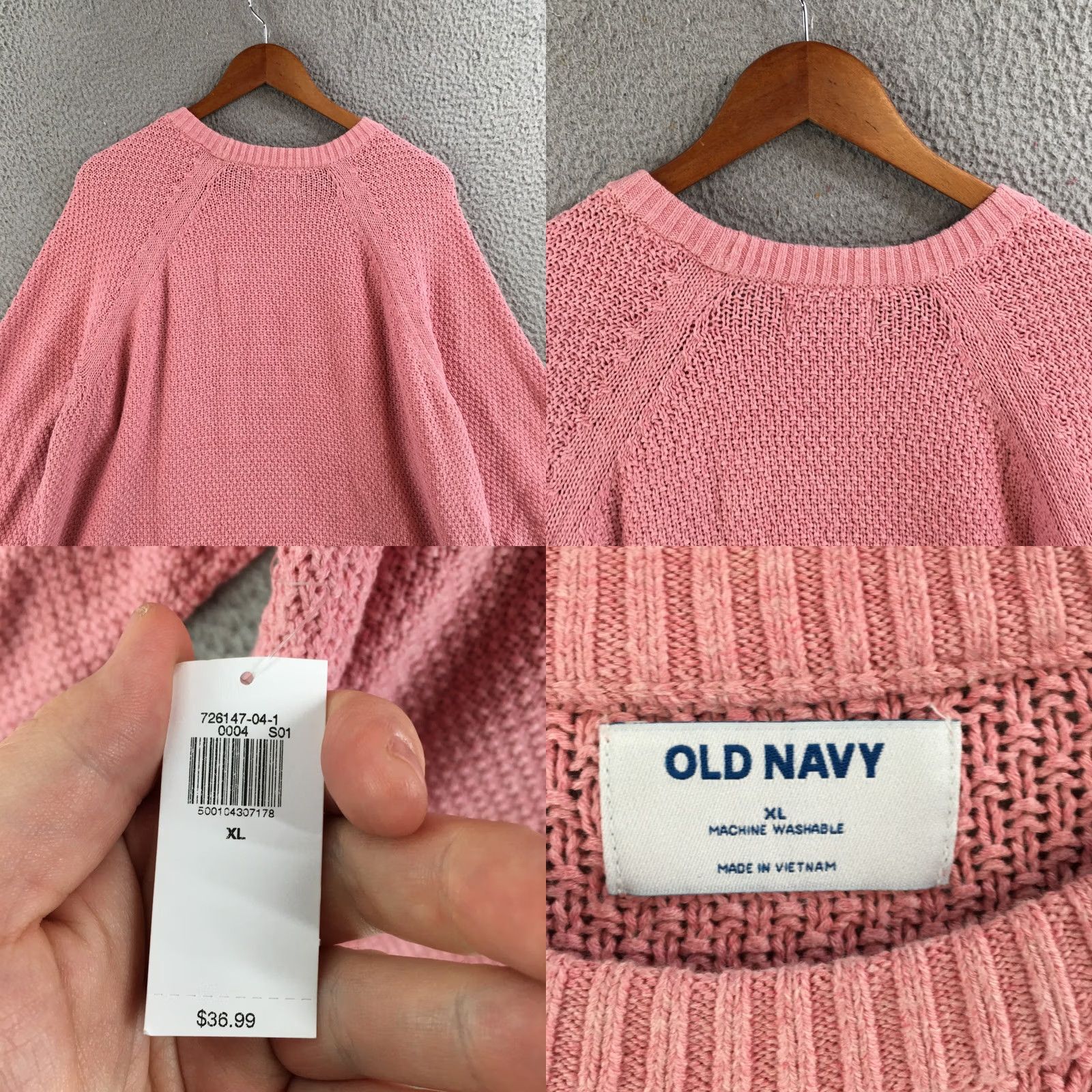 Old Navy Old Navy Sweater Womens XL Crew Neck Long Sleeve Pullover Cotton Blend Pink NEW Size XL / US 12-14 / IT 48-50 - 8 Thumbnail