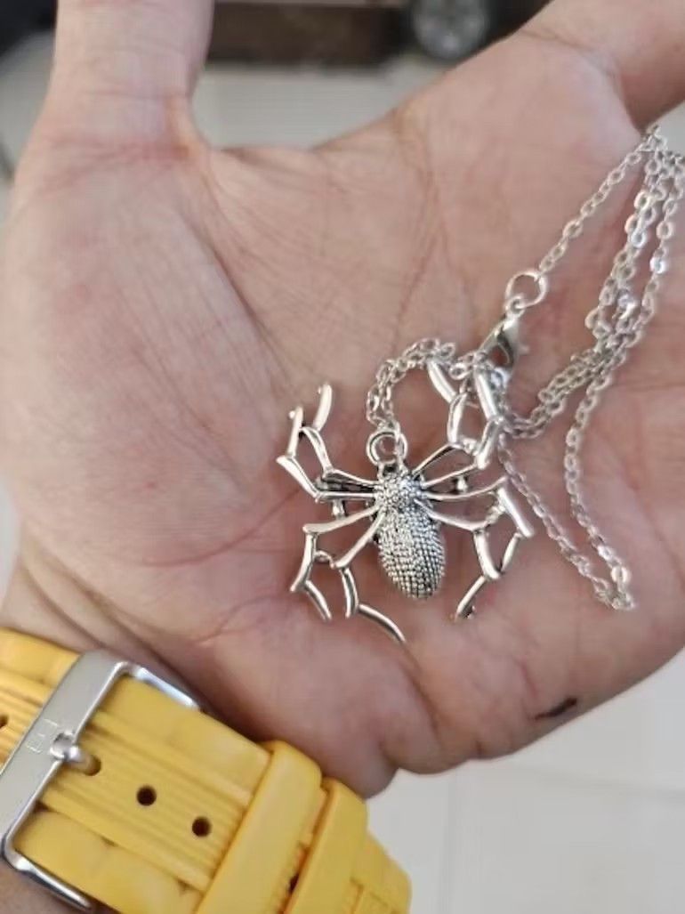 Jewelry Spider Halloween Pendants Cross Chain Necklace Size ONE SIZE - 2 Thumbnail