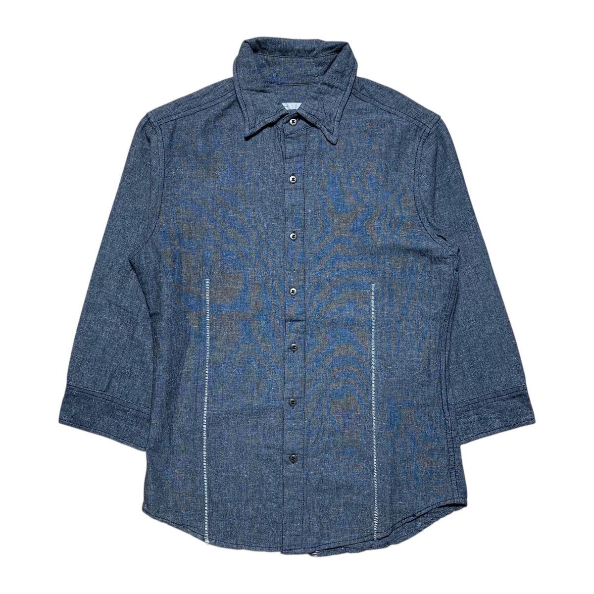 Tete Homme Vintage Tete Homme Issey Miyake 3/4 Shirt Button Up Size US M / EU 48-50 / 2 - 1 Thumbnail