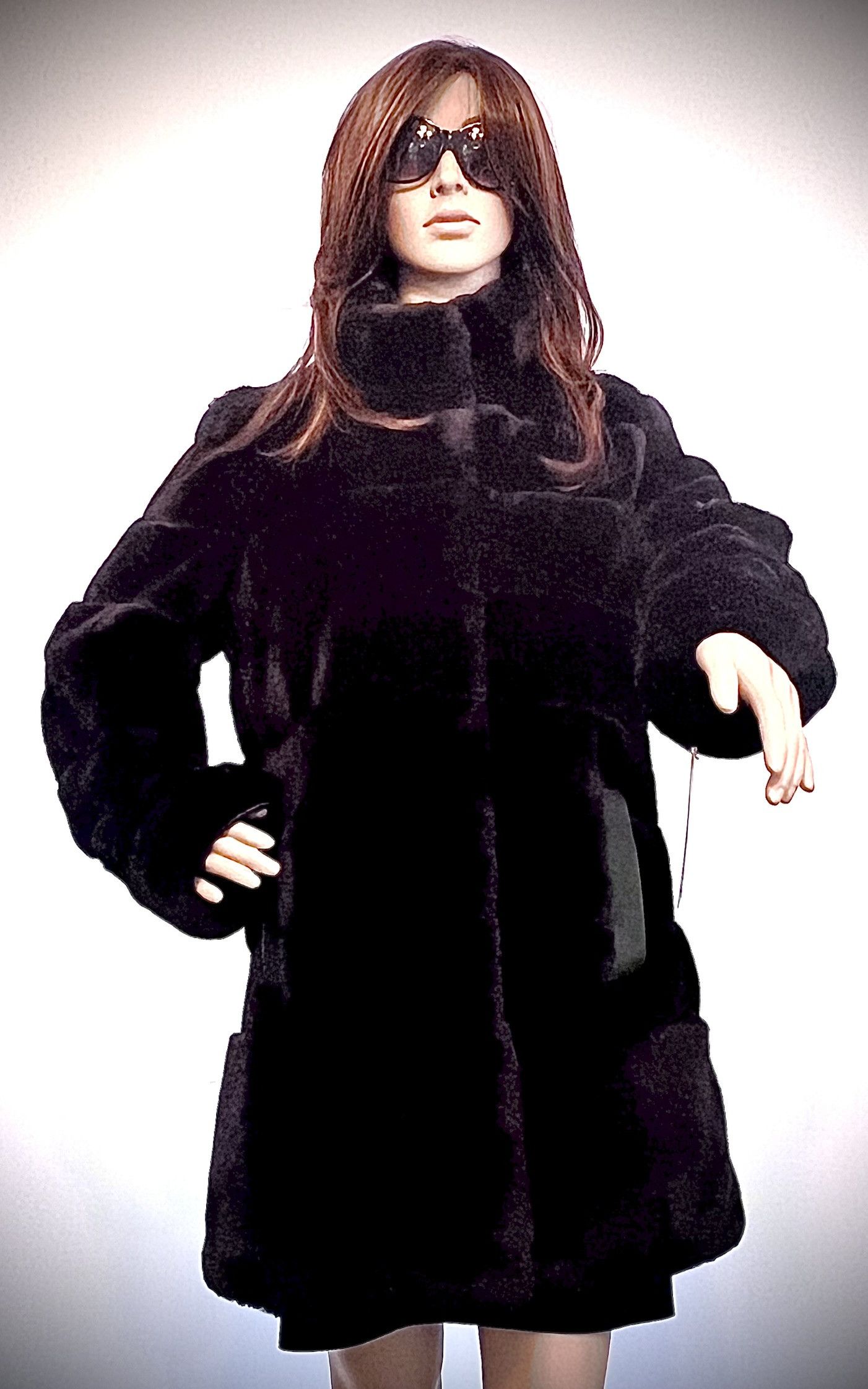 Jones New York NWT Jones New York Luxury Black Faux Fur Coat Size M / US 6-8 / IT 42-44 - 1 Thumbnail