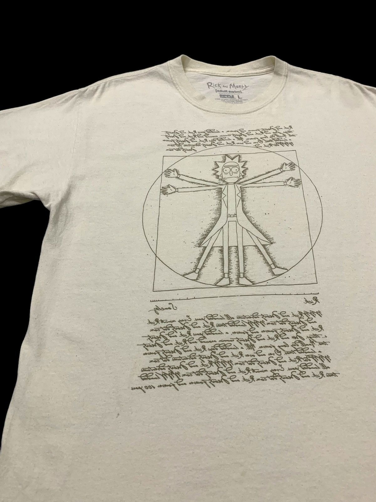 Ripple Junction Rare Rick Morty Vitruvian Rick Leonardo Da Vinci Art Tee Size US L / EU 52-54 / 3 - 4 Thumbnail