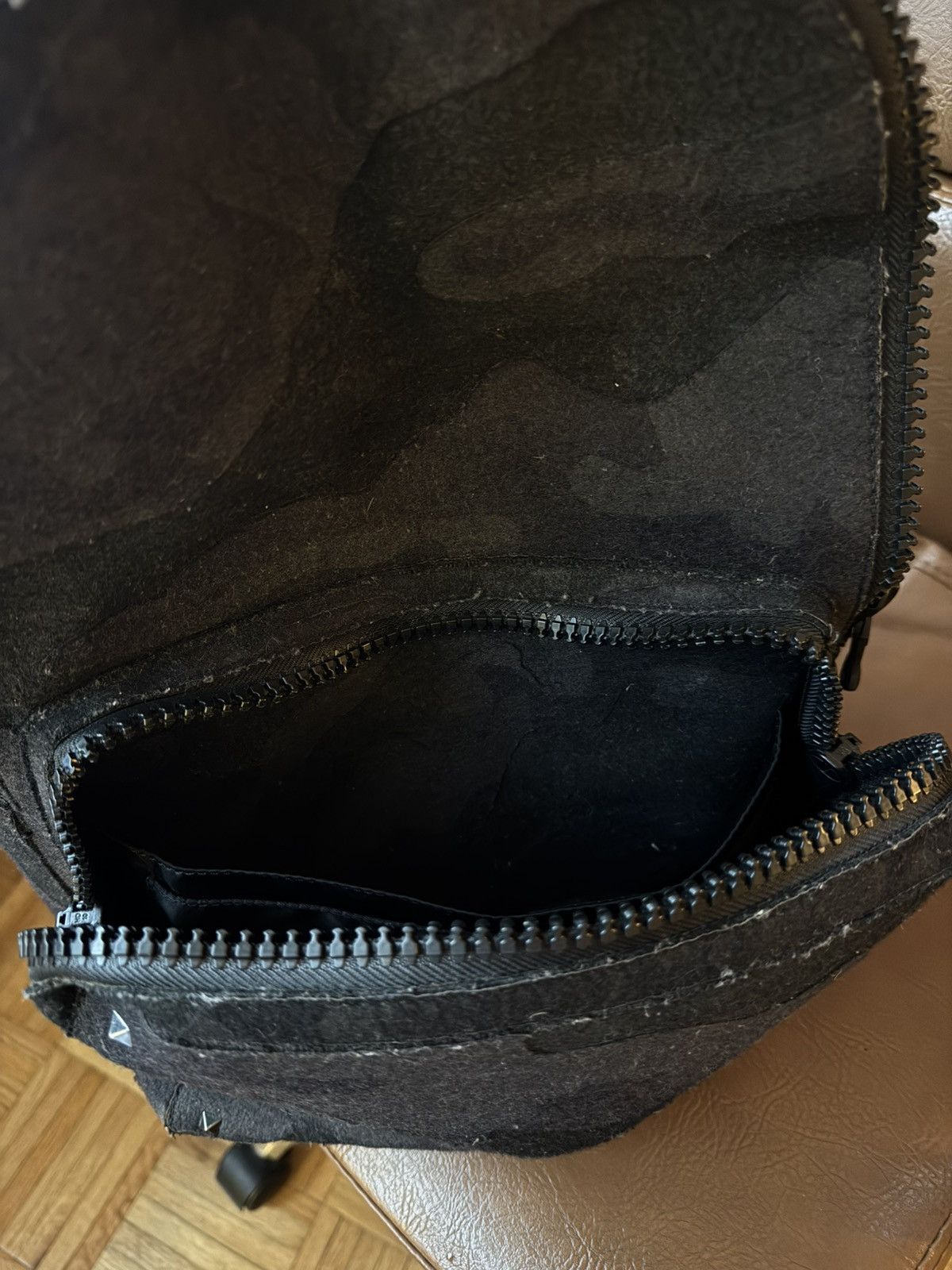 Valentino Valentino Garavani Wool Camouflage-Pattern Backpack Size ONE SIZE - 6 Thumbnail