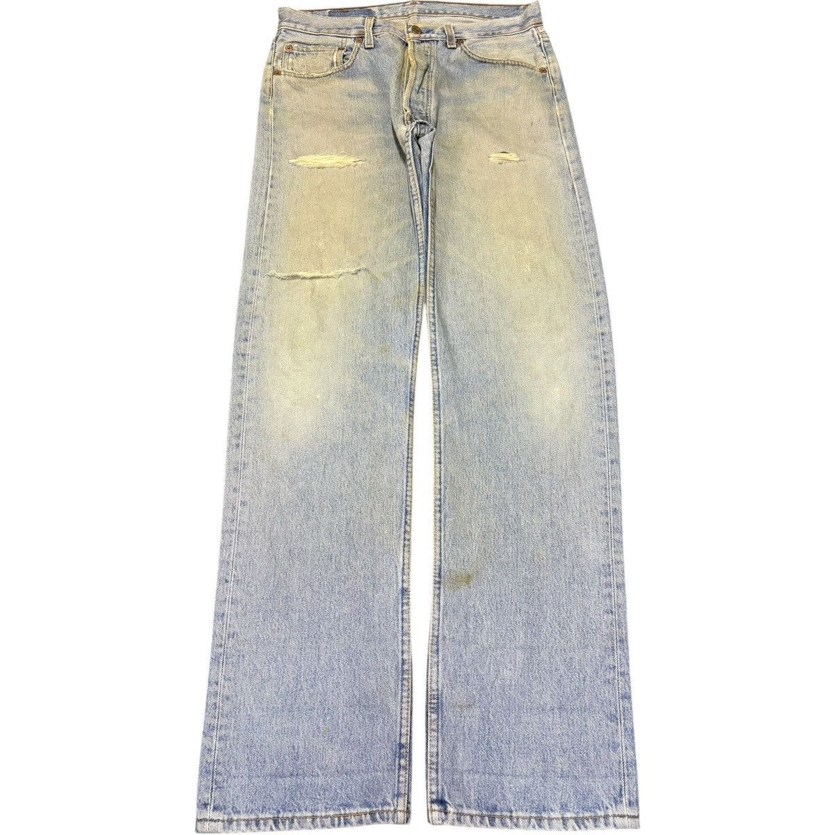 Levi's Vintage 90s Levis 501 Mud Wash Distressed Jeans Size US 32 / EU 48 - 1 Thumbnail